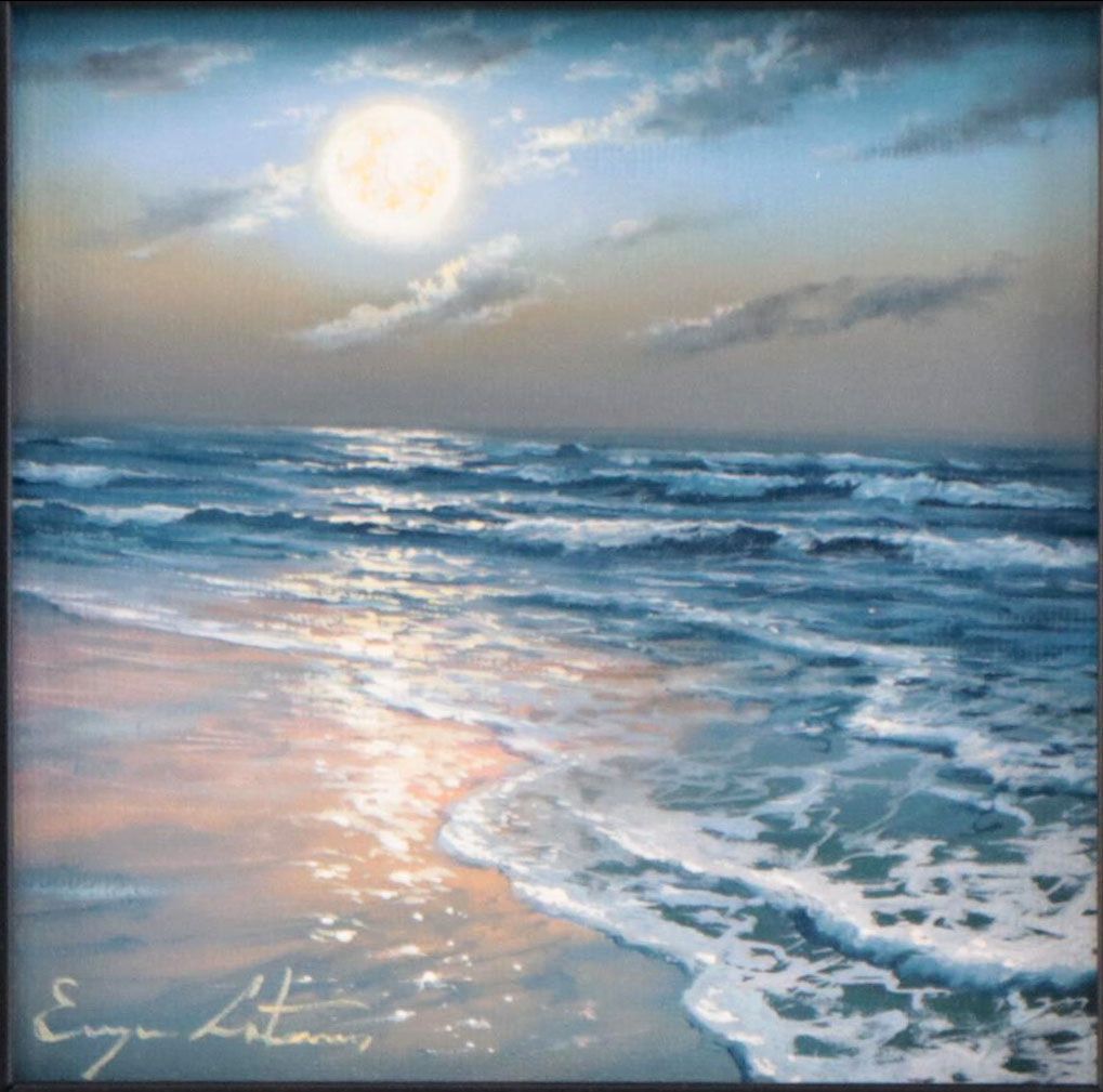 Jevgenijus Litvinas Oil Painting "Moonlight," 2023
