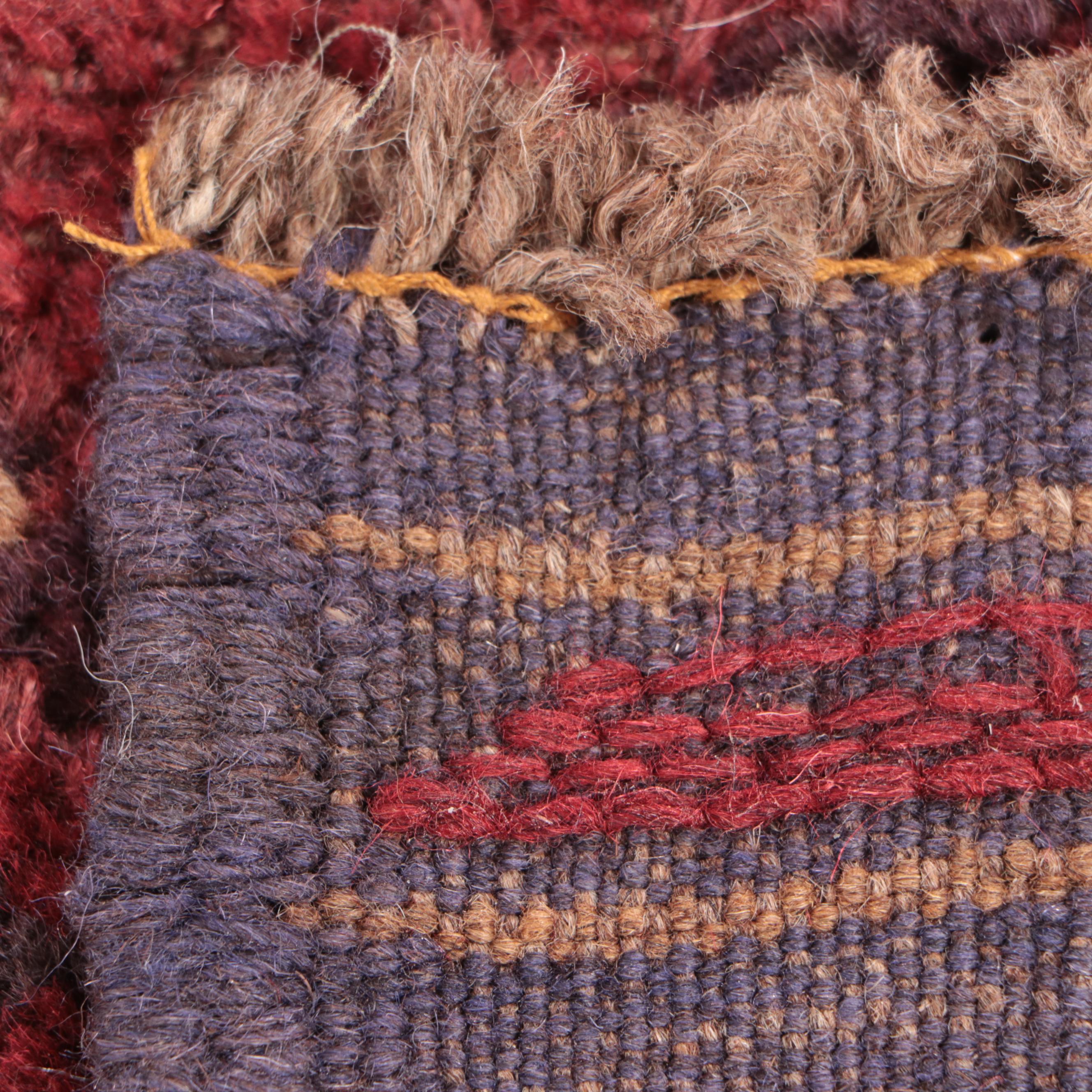 1'11 x 8'11 Hand-Knotted Afghan Mixed Technique Carpet Runner