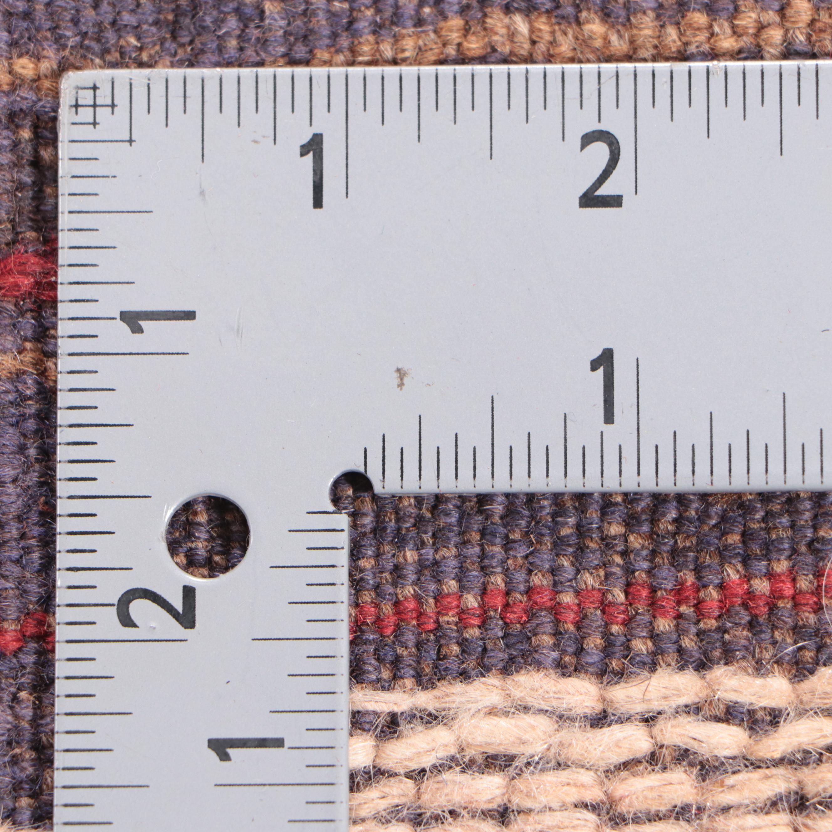 1'11 x 8'11 Hand-Knotted Afghan Mixed Technique Carpet Runner