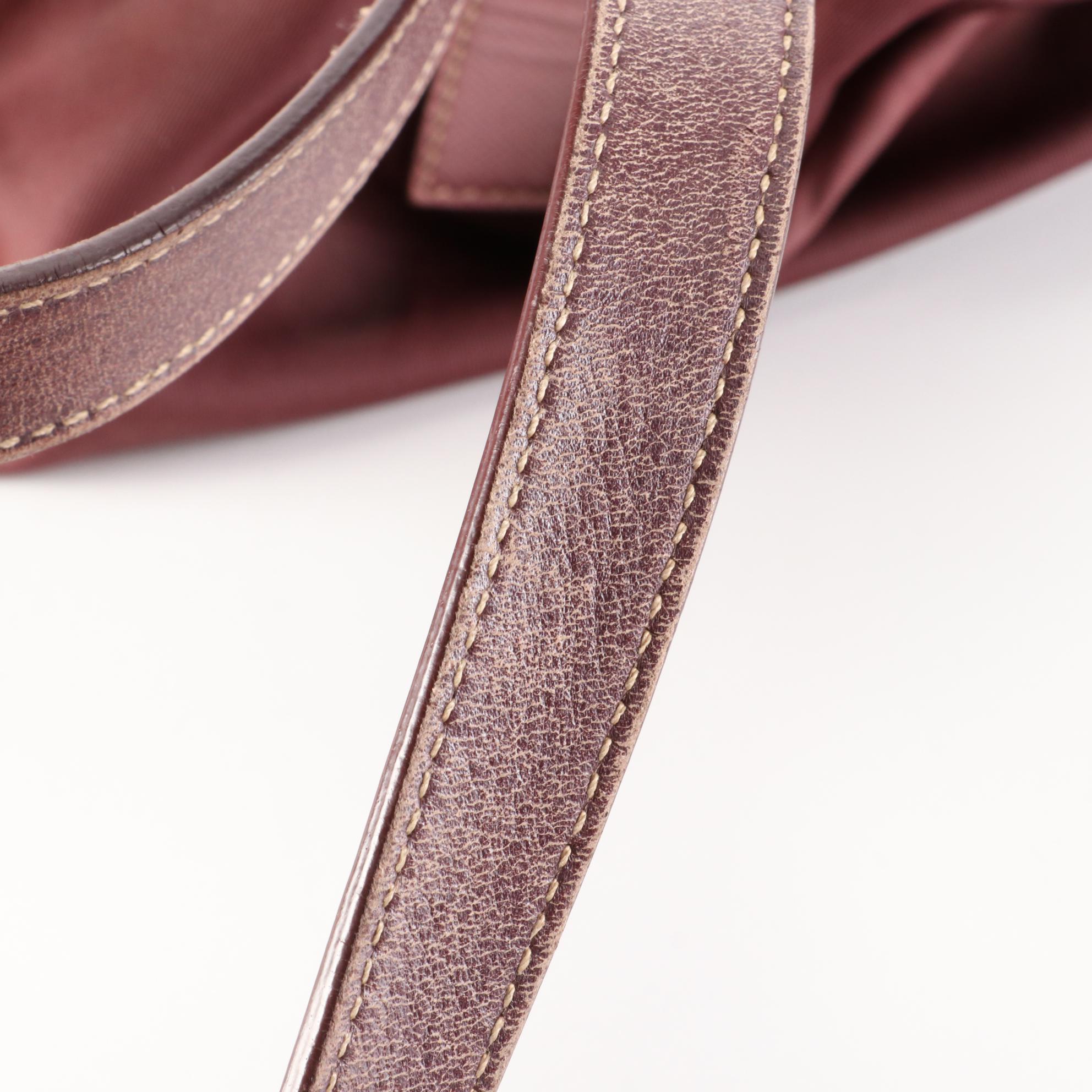 Prada Nylon Tessuto and Leather Shoulder Bag