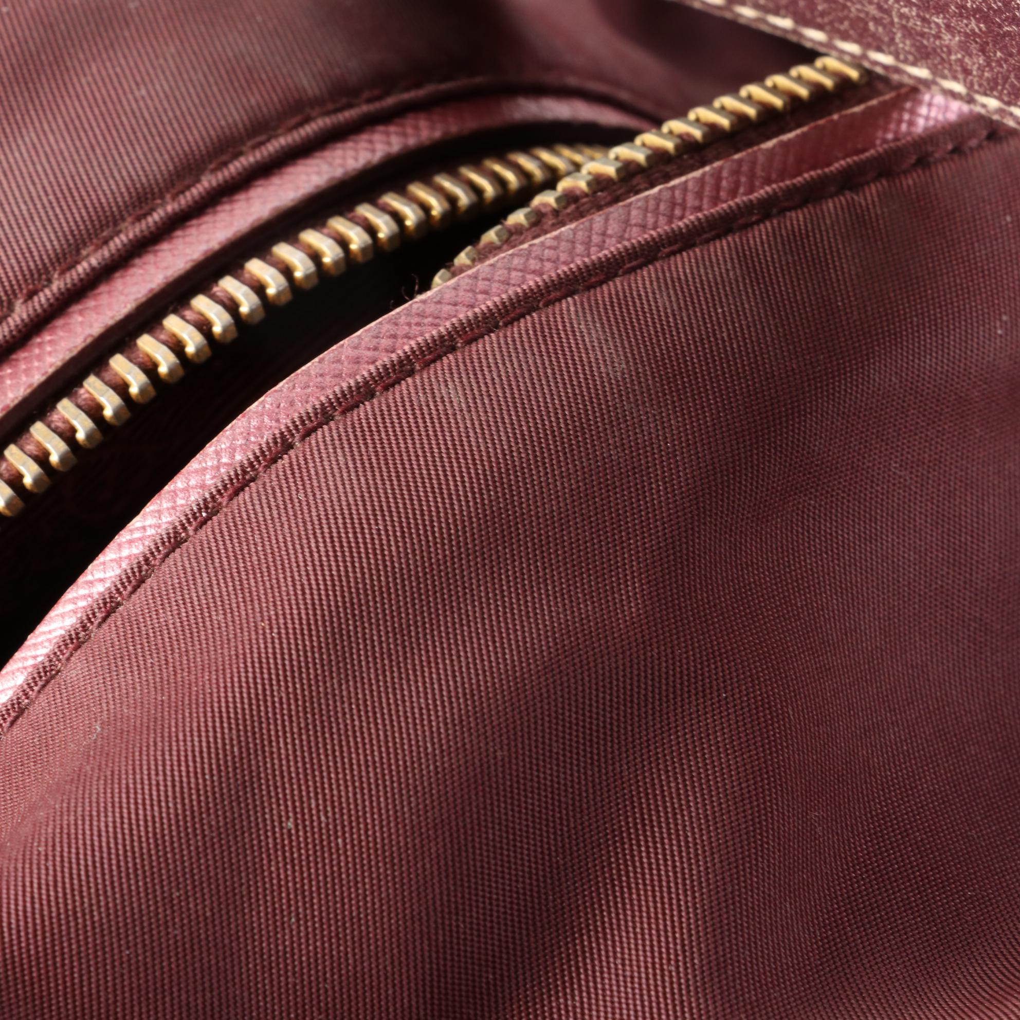 Prada Nylon Tessuto and Leather Shoulder Bag