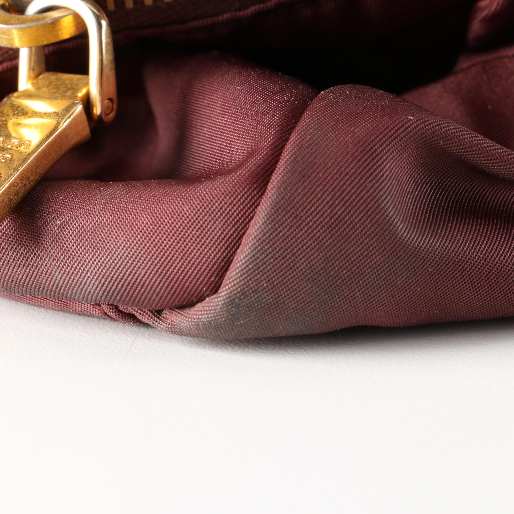 Prada Nylon Tessuto and Leather Shoulder Bag