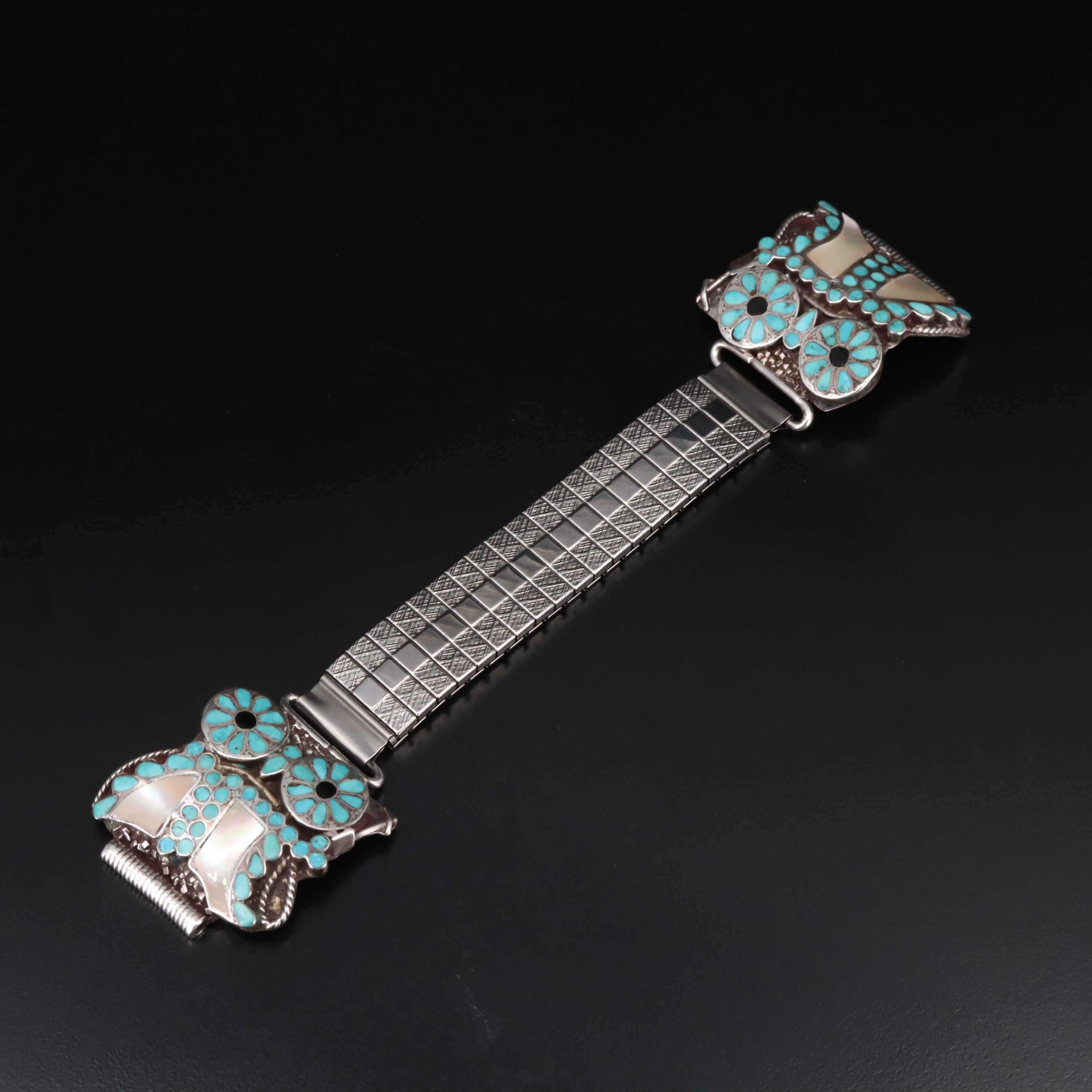 Sterling V&L Dishta Zuni Conestogo Wagon Expansion Watch Band