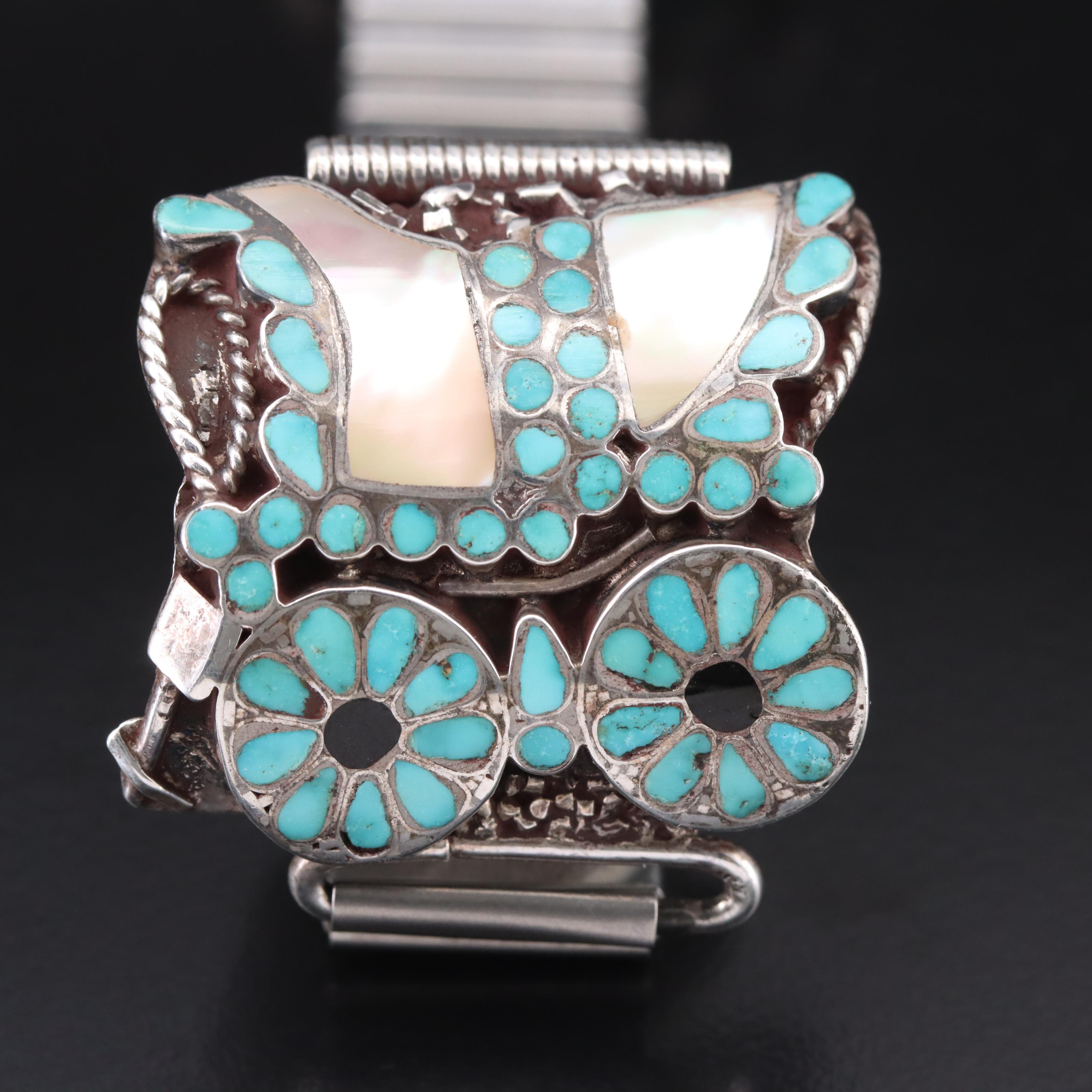 Sterling V&L Dishta Zuni Conestogo Wagon Expansion Watch Band