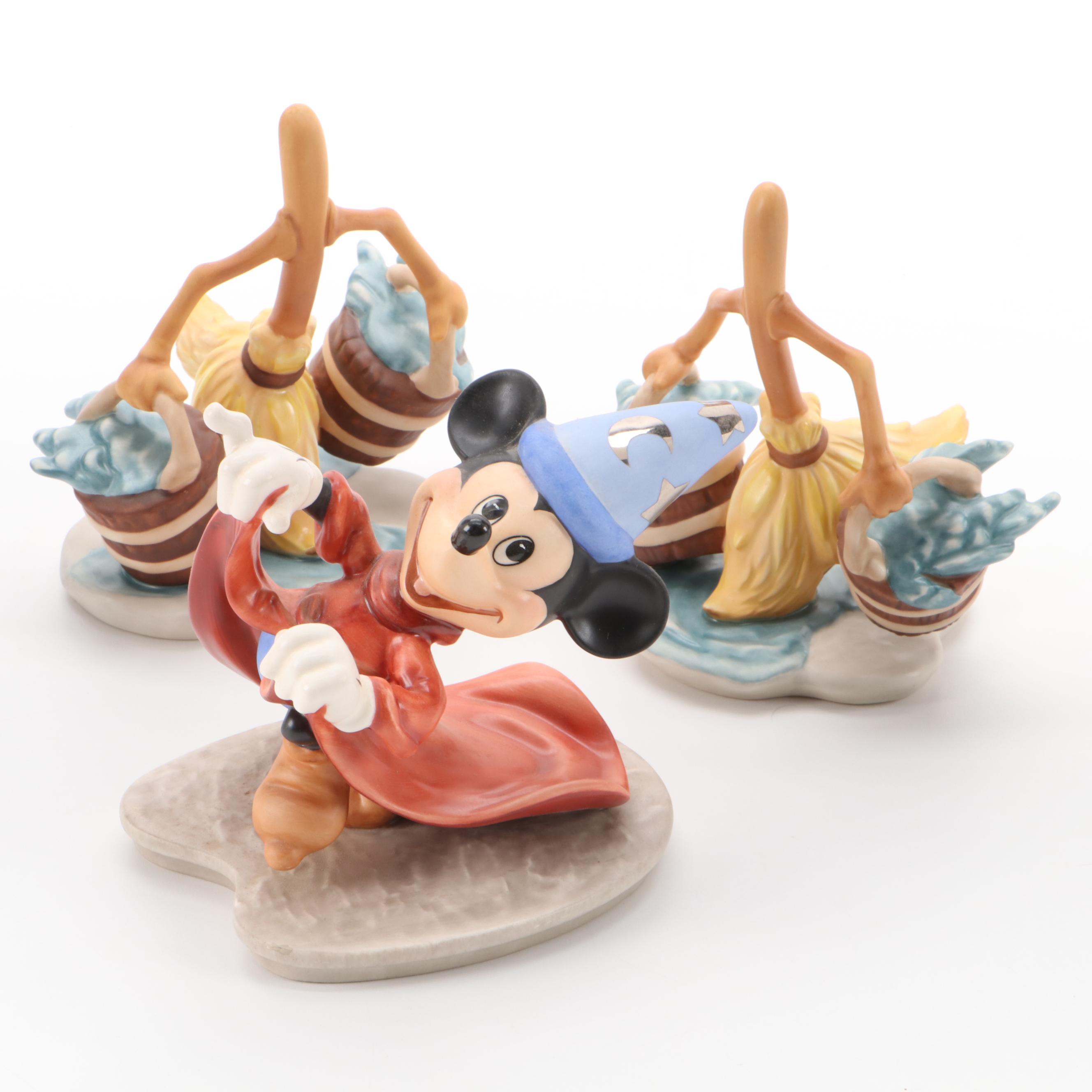 Walt Disney Classics Collection "The Sorcerer's Apprentice" Ceramic Figurines