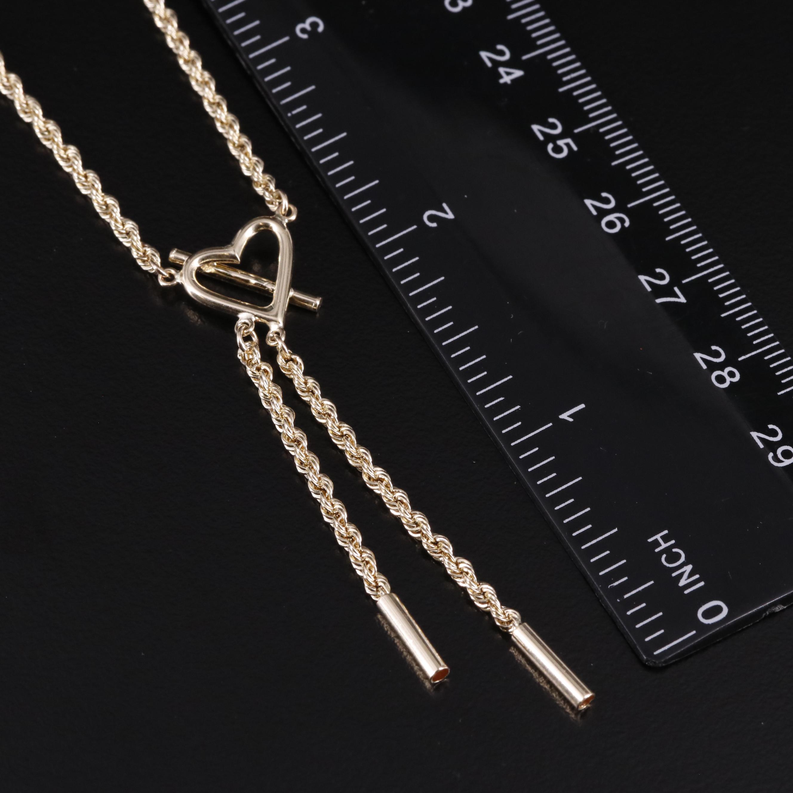 10K Heart Négligée Necklace