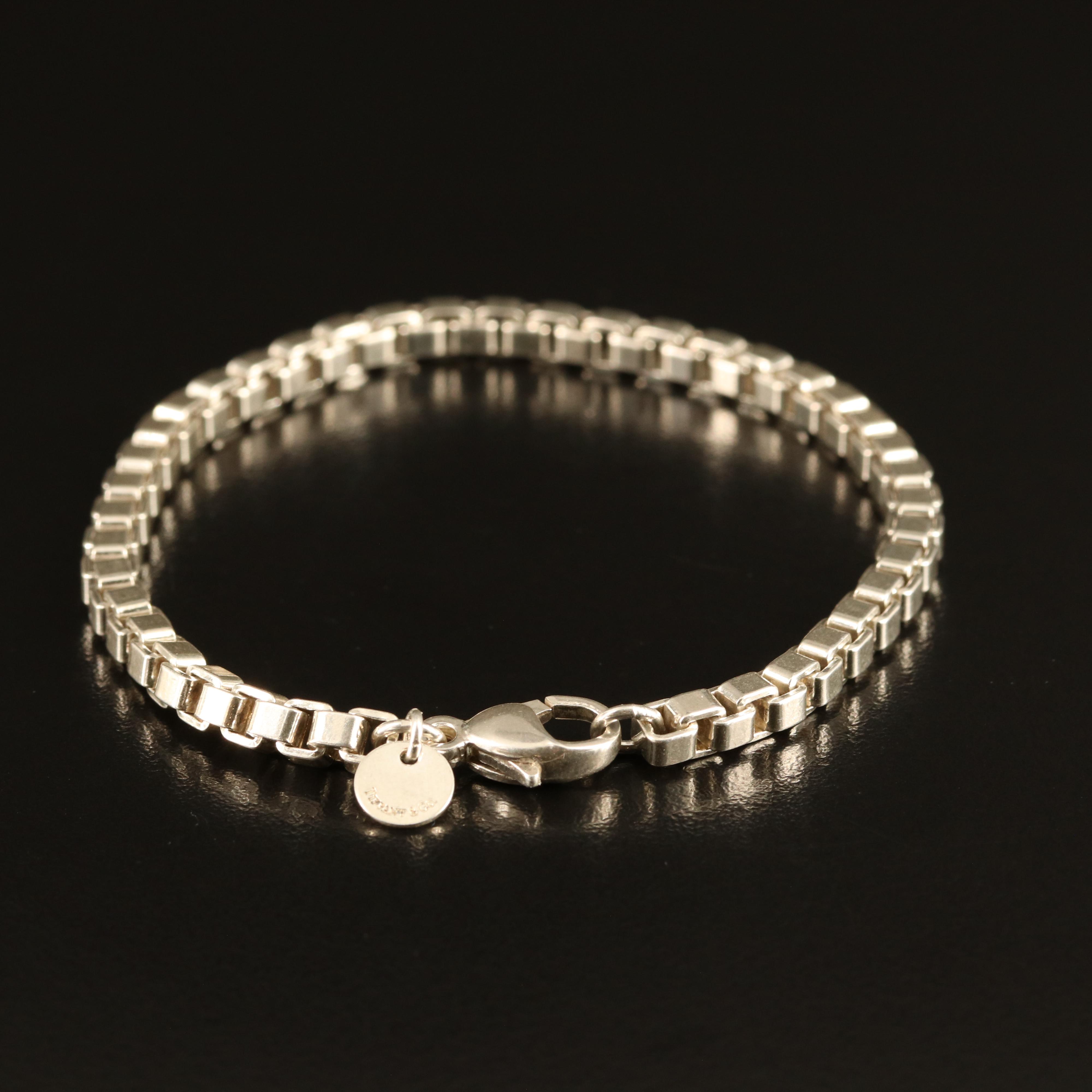 Tiffany & Co. "Venetian" Bracelet and "Nature Rose" Band in Sterling