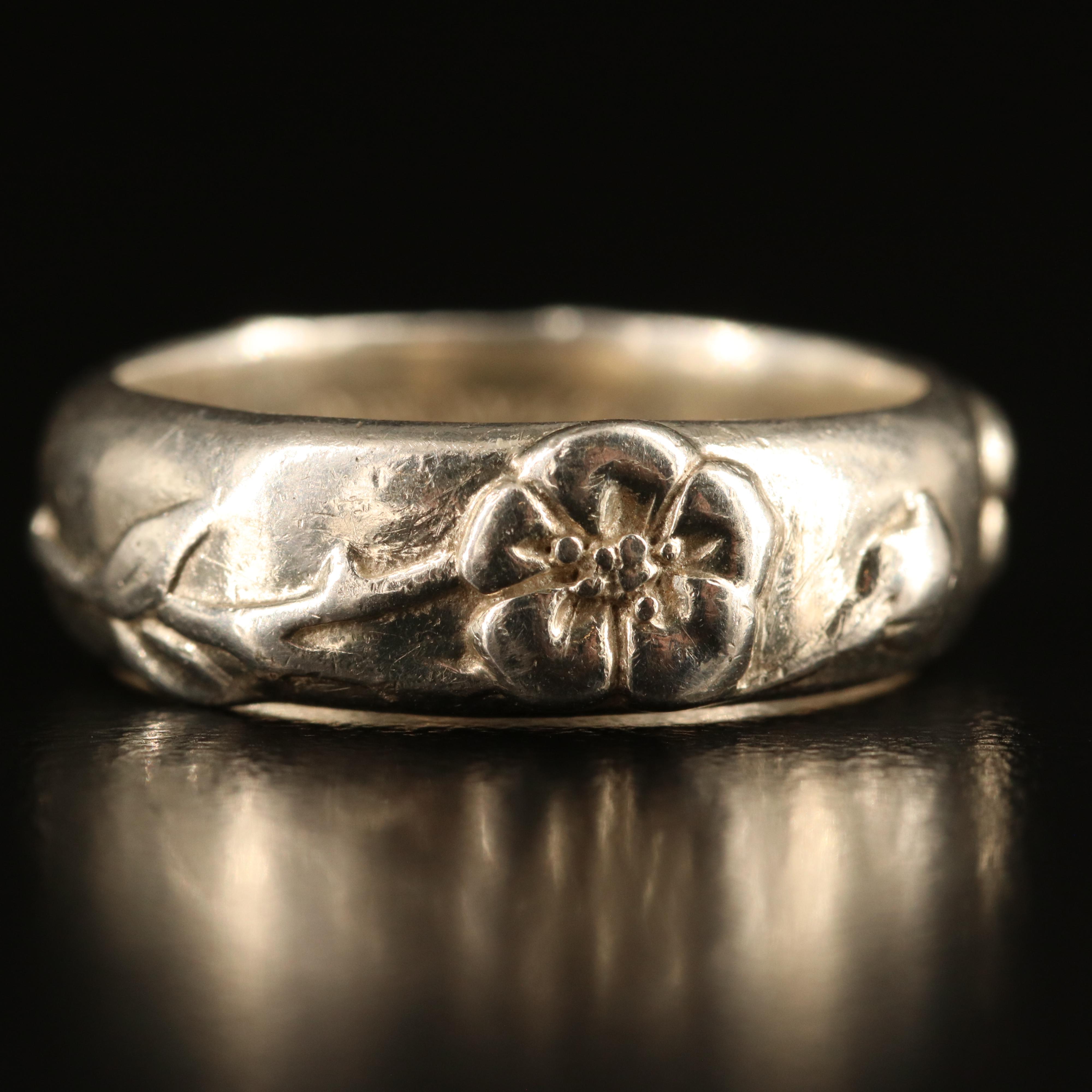 Tiffany & Co. "Venetian" Bracelet and "Nature Rose" Band in Sterling