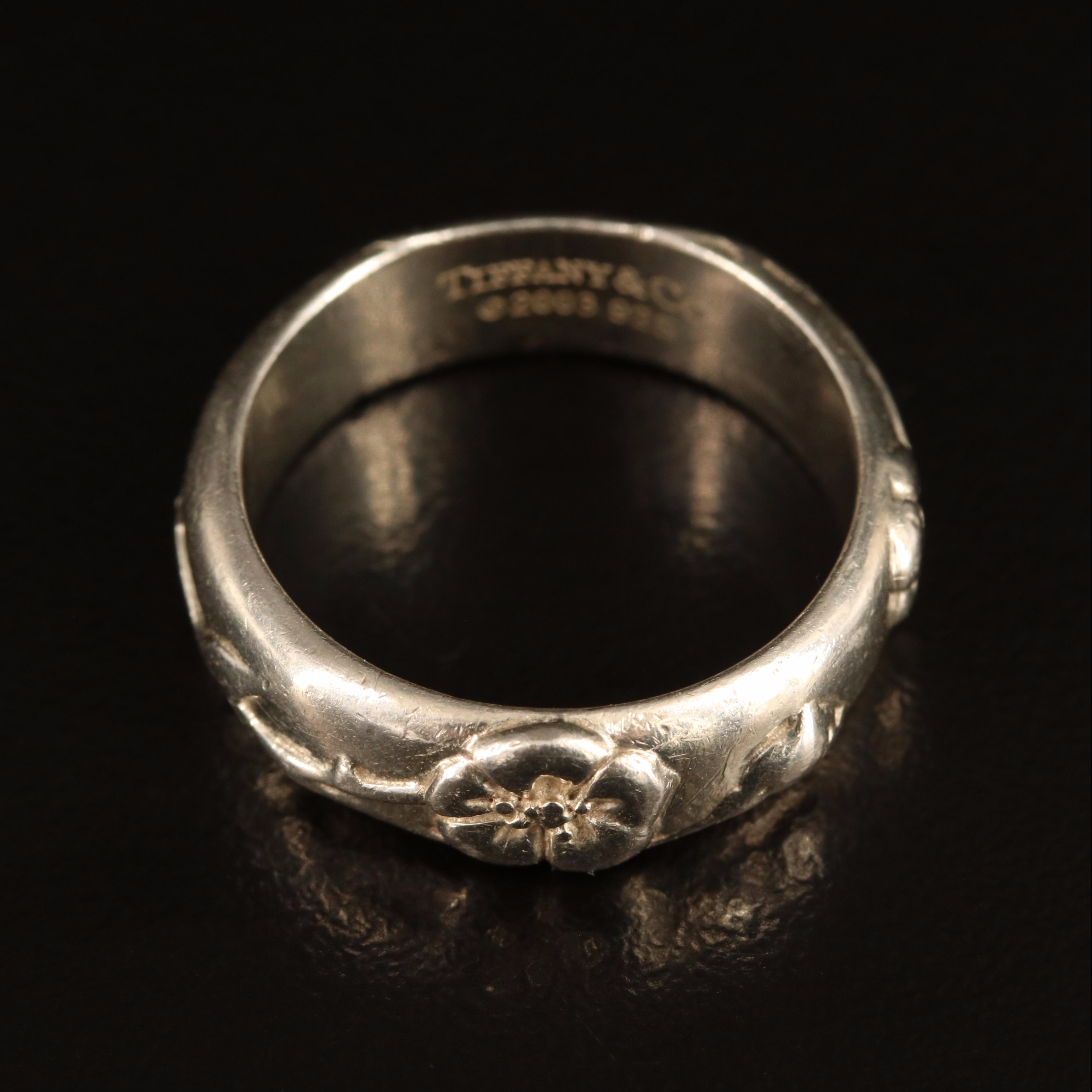 Tiffany & Co. "Venetian" Bracelet and "Nature Rose" Band in Sterling