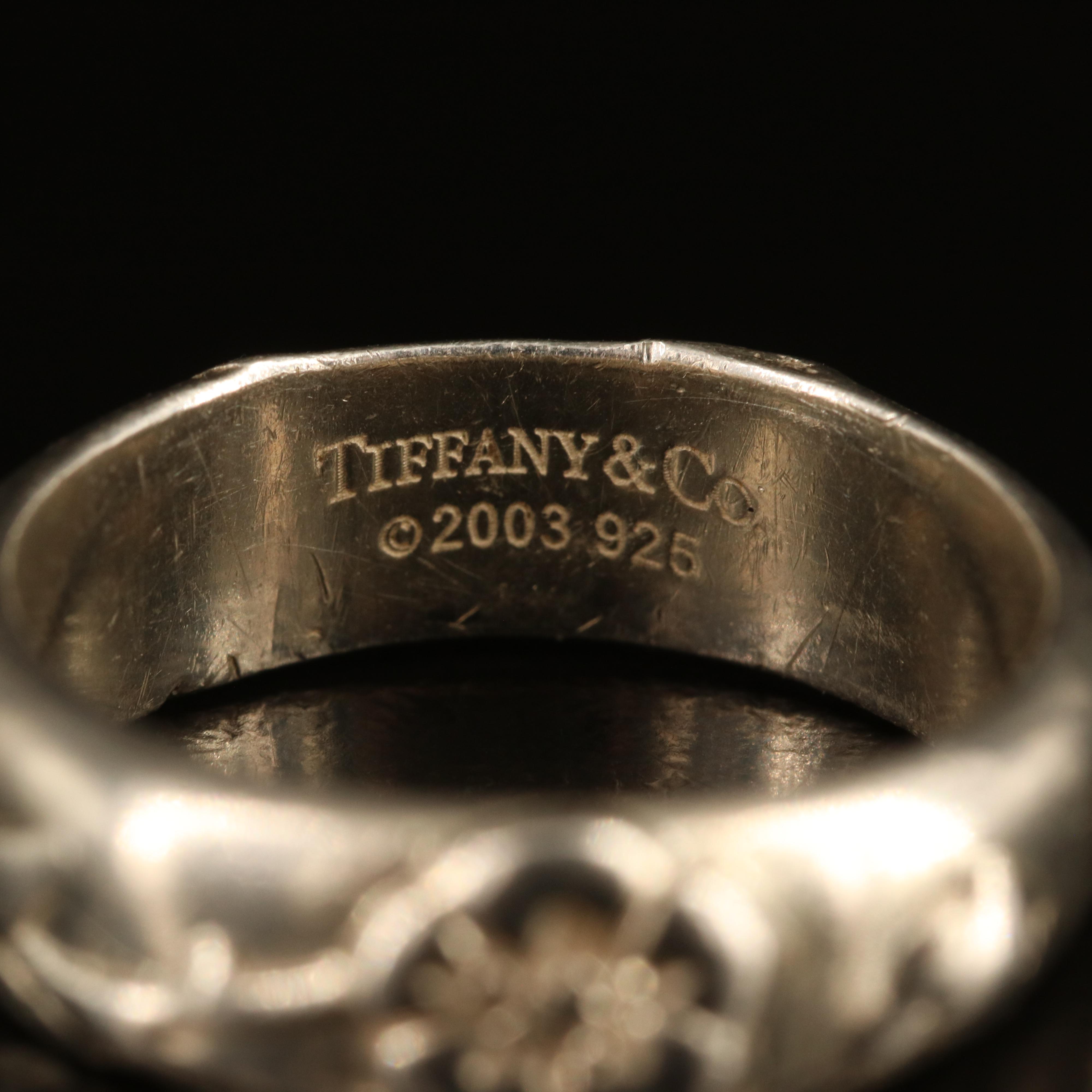 Tiffany & Co. "Venetian" Bracelet and "Nature Rose" Band in Sterling