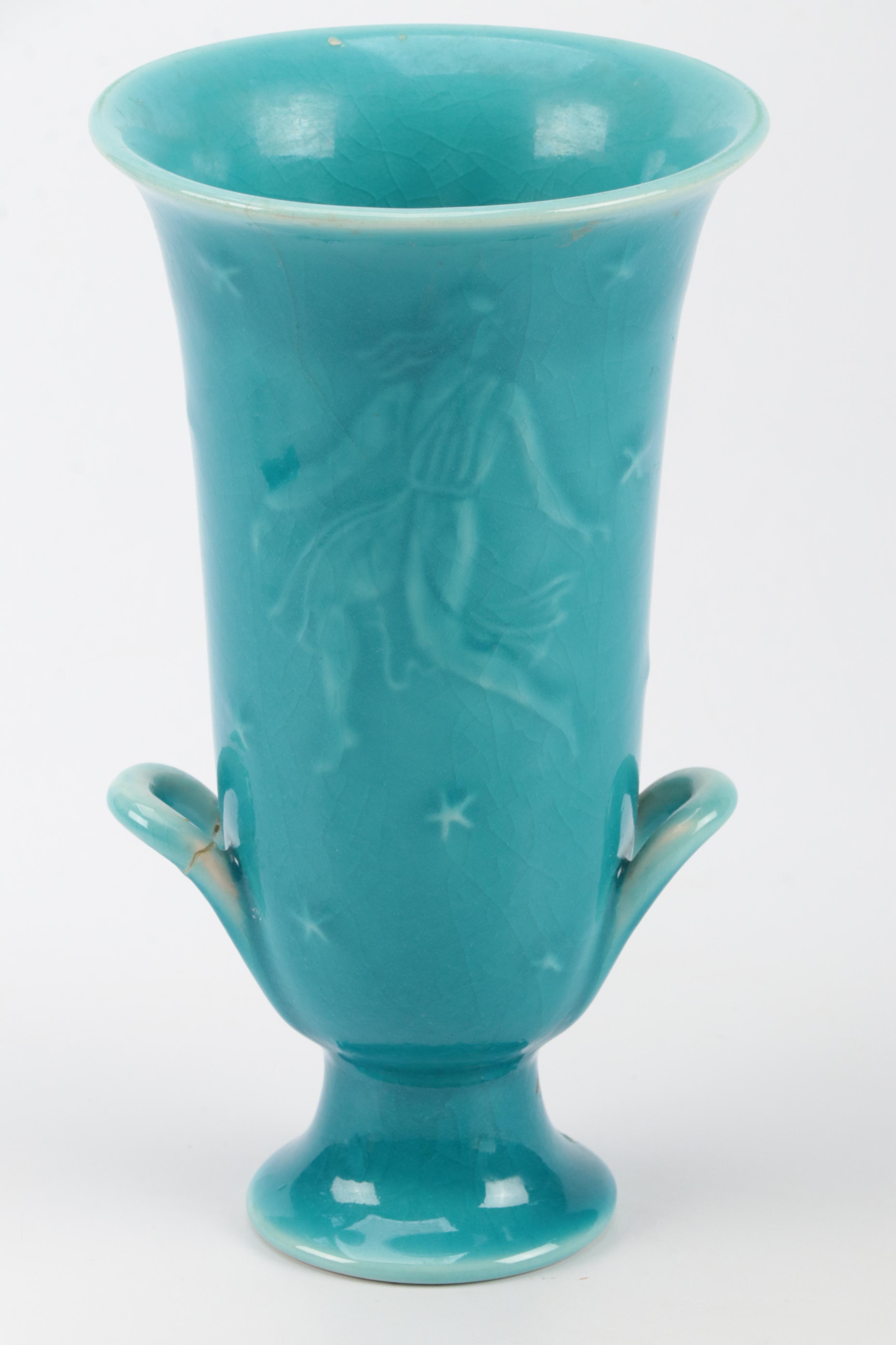 Louise Abel for Rookwood Pottery Blue Glaze Ceramic Lidded Jar and More