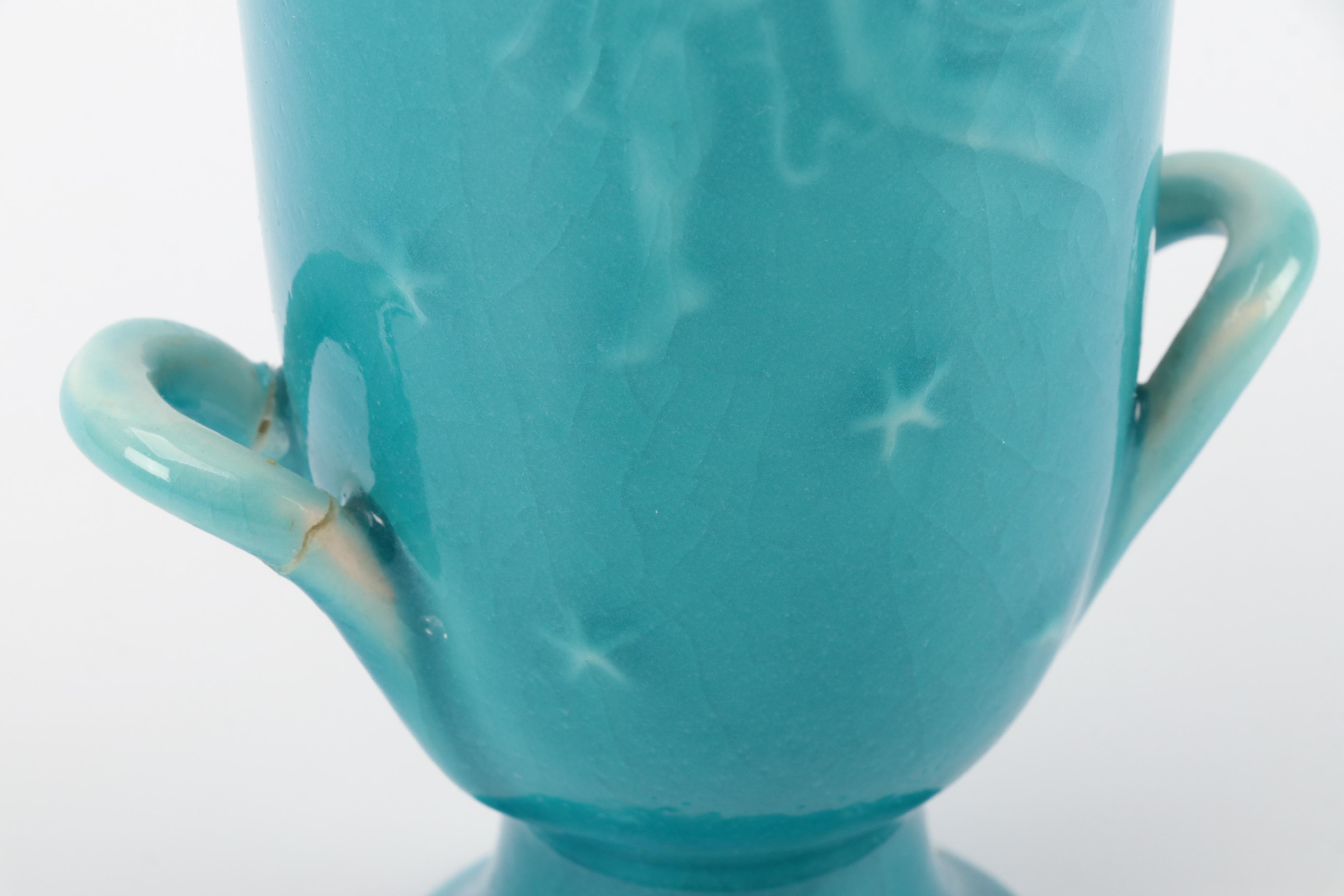 Louise Abel for Rookwood Pottery Blue Glaze Ceramic Lidded Jar and More