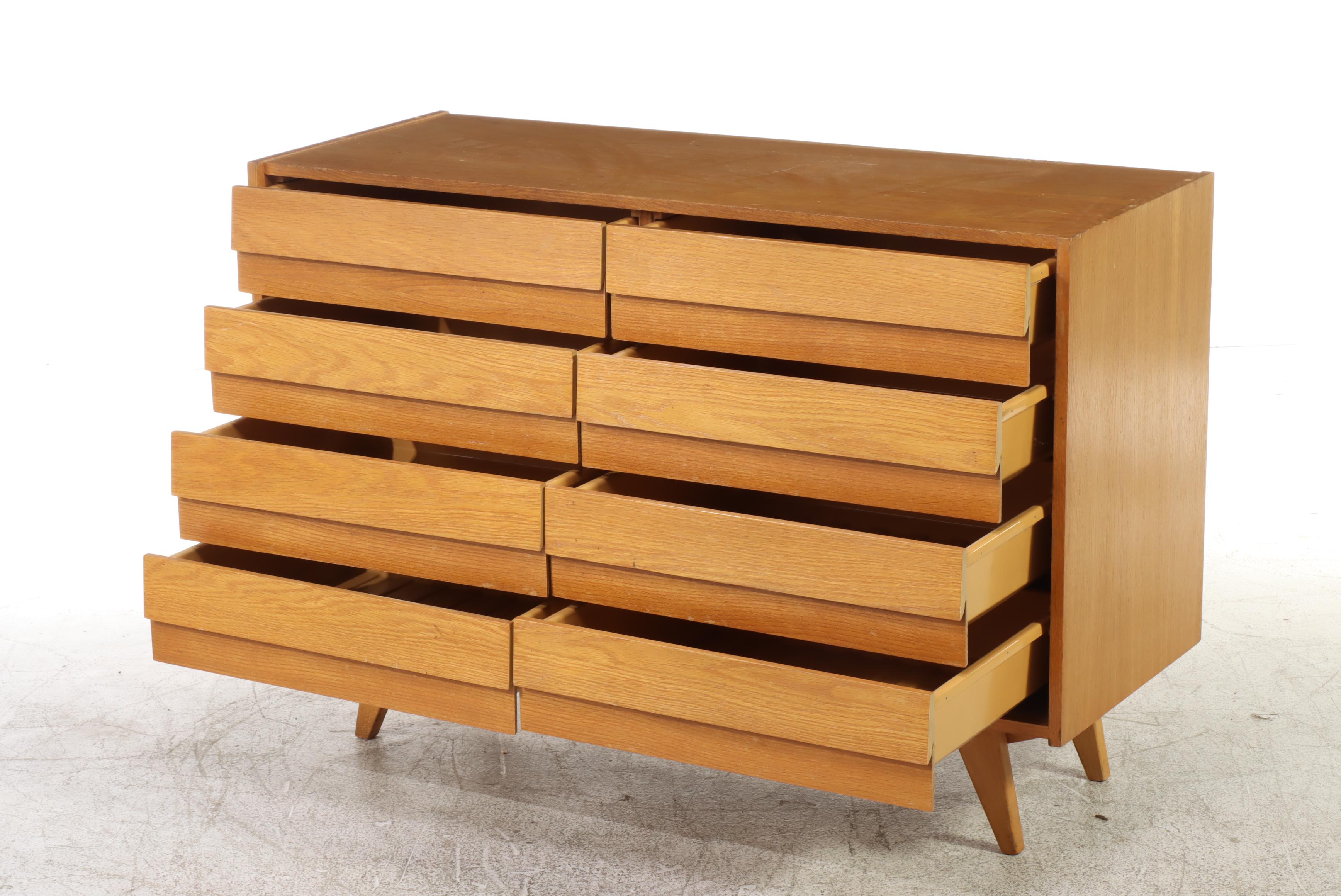 Jiří Jiroutek for Interiér Praha Oak Chest of Drawers, Mid-20th Century
