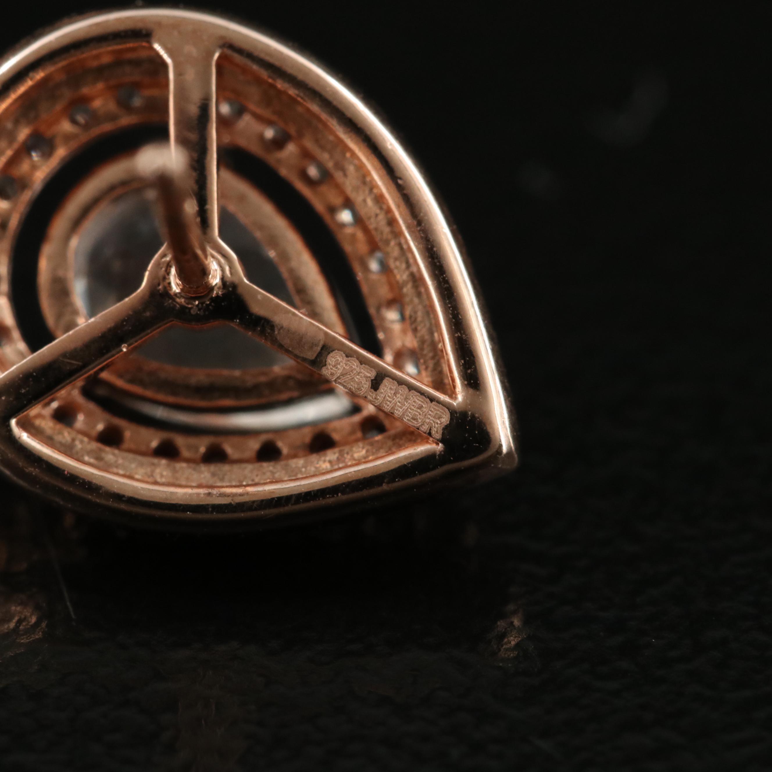 Sterling Topaz and Sapphire Earrings