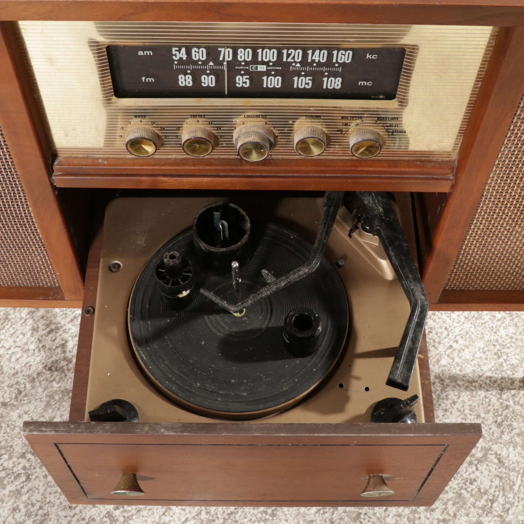 Curtis Mathes Console Cabinet With Phonograph and Radio