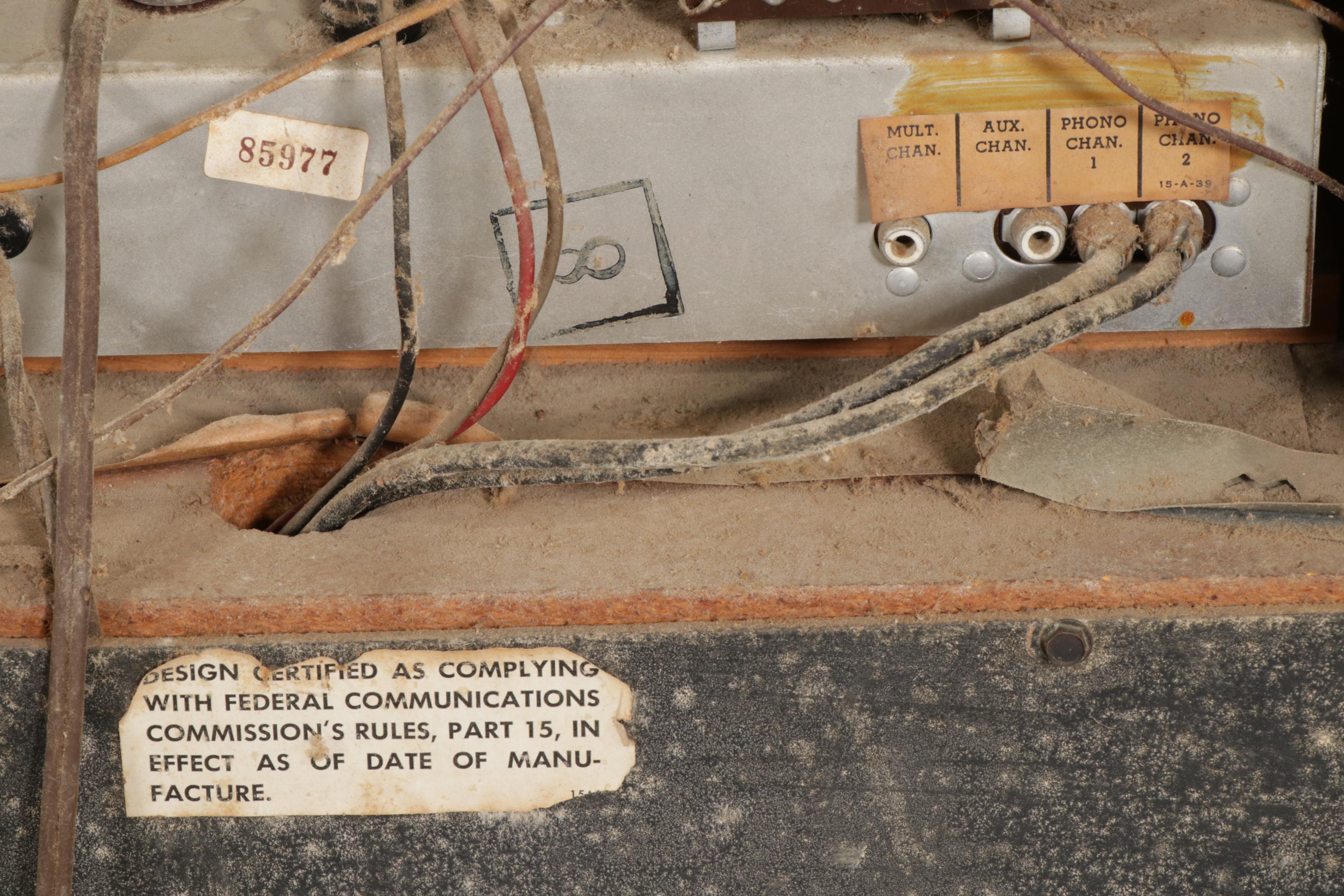 Curtis Mathes Console Cabinet With Phonograph and Radio