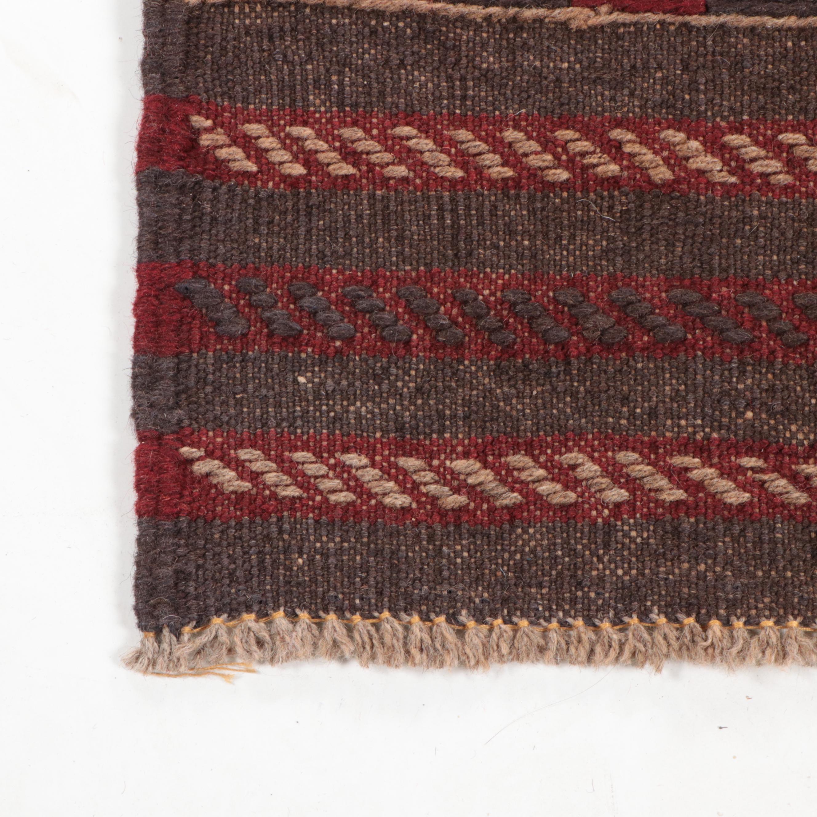 1'11 x 7'11 Hand-Knotted Afghan Mixed Technique Carpet Runner