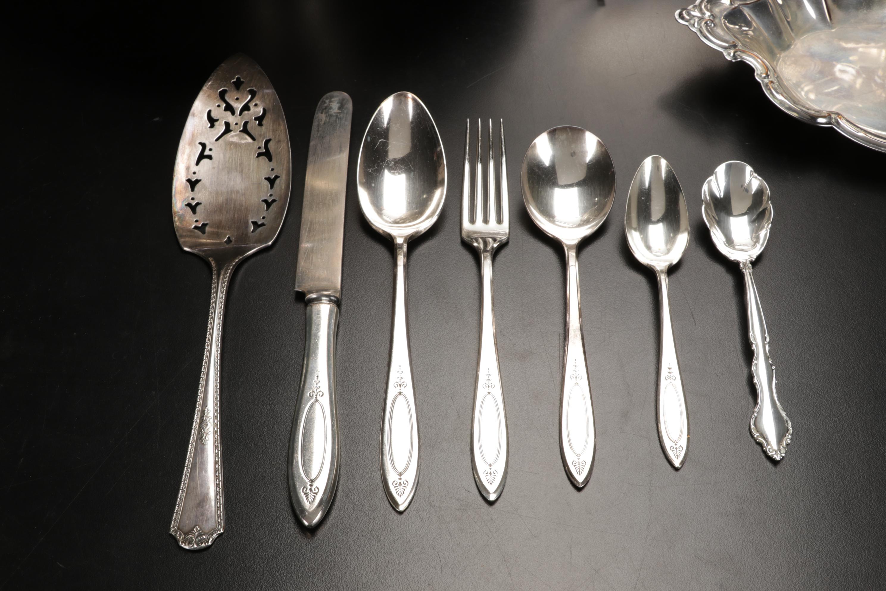 Oneida "Grosvenor" Silver Plate Flatware and Other Silver Plate Serving Pieces