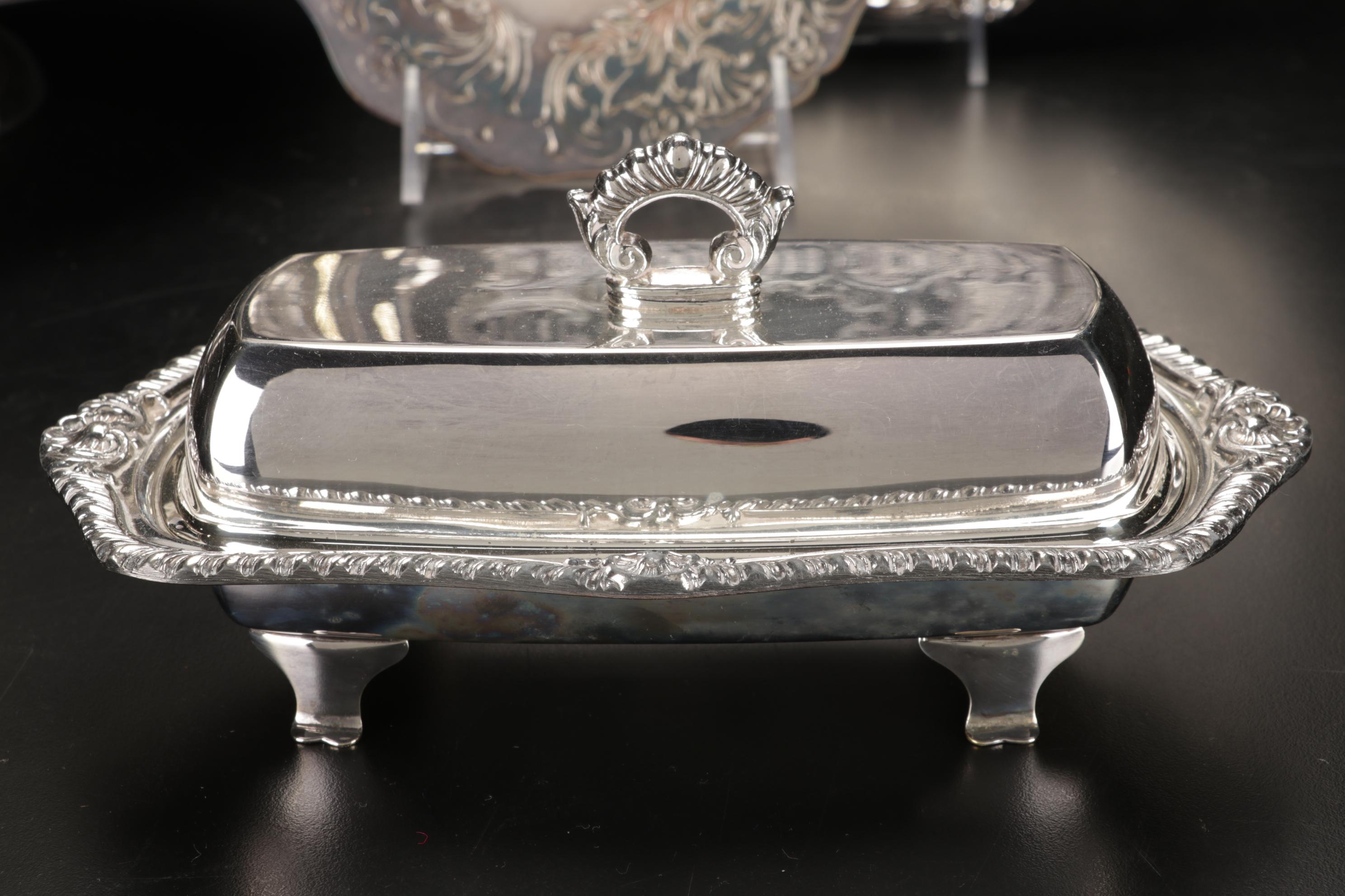 Oneida "Grosvenor" Silver Plate Flatware and Other Silver Plate Serving Pieces