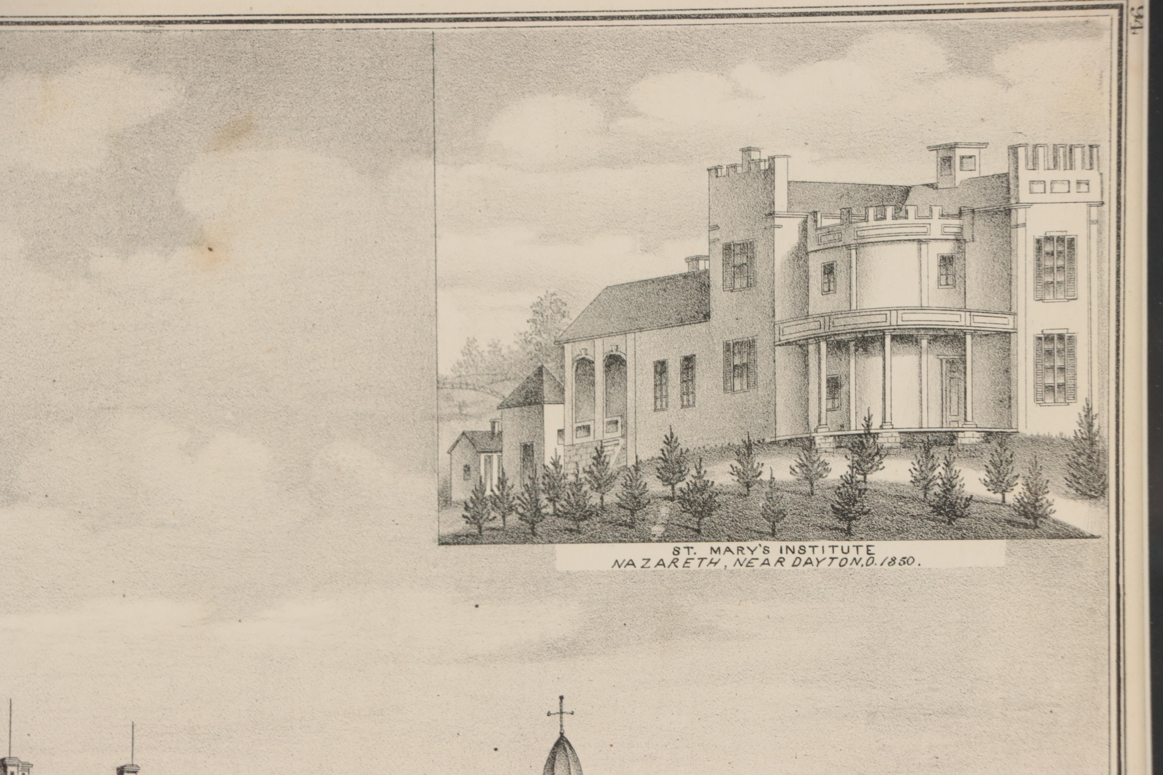 Atlas Lithograph "St. Mary's Institute," 1871