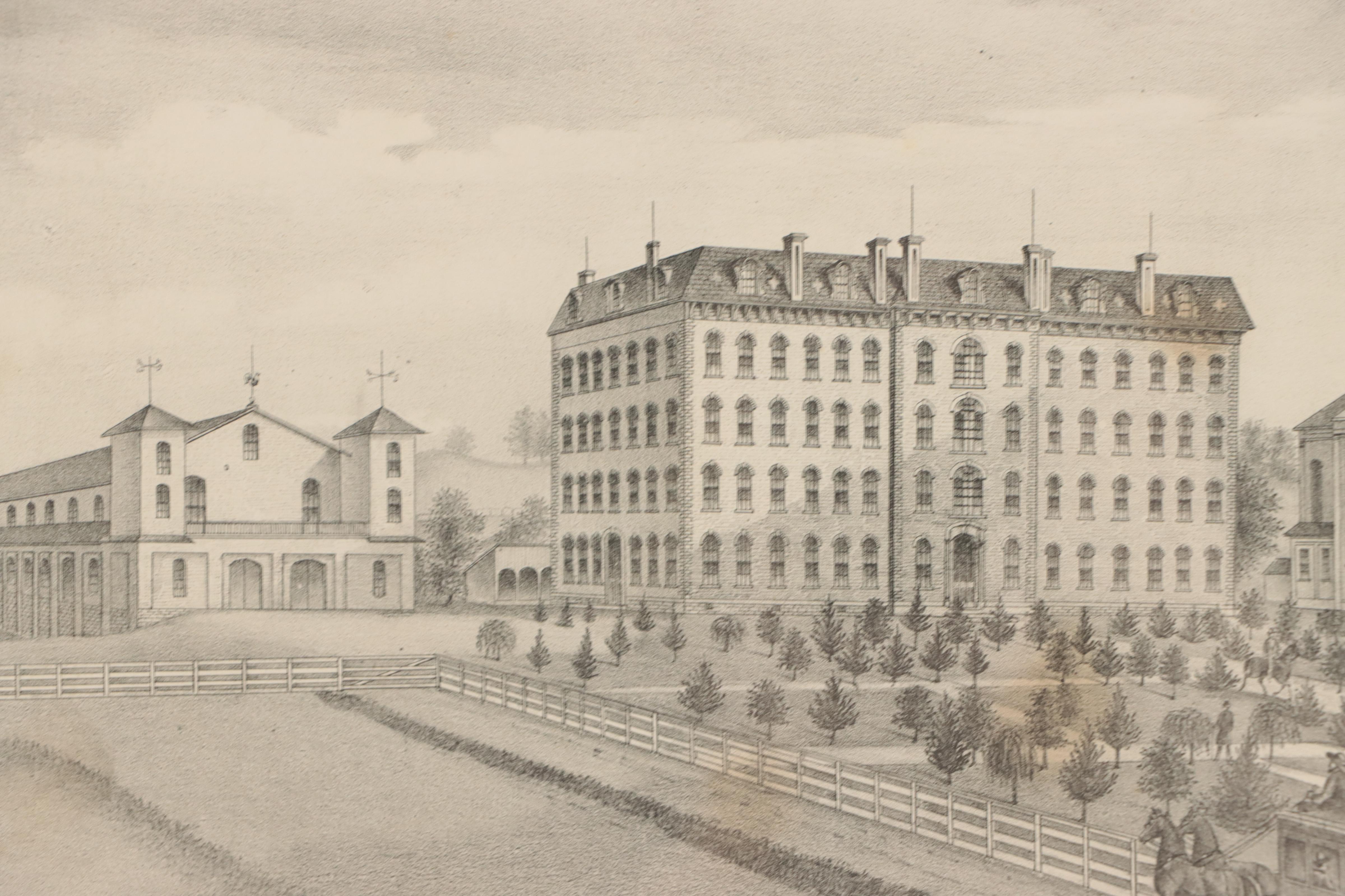 Atlas Lithograph "St. Mary's Institute," 1871