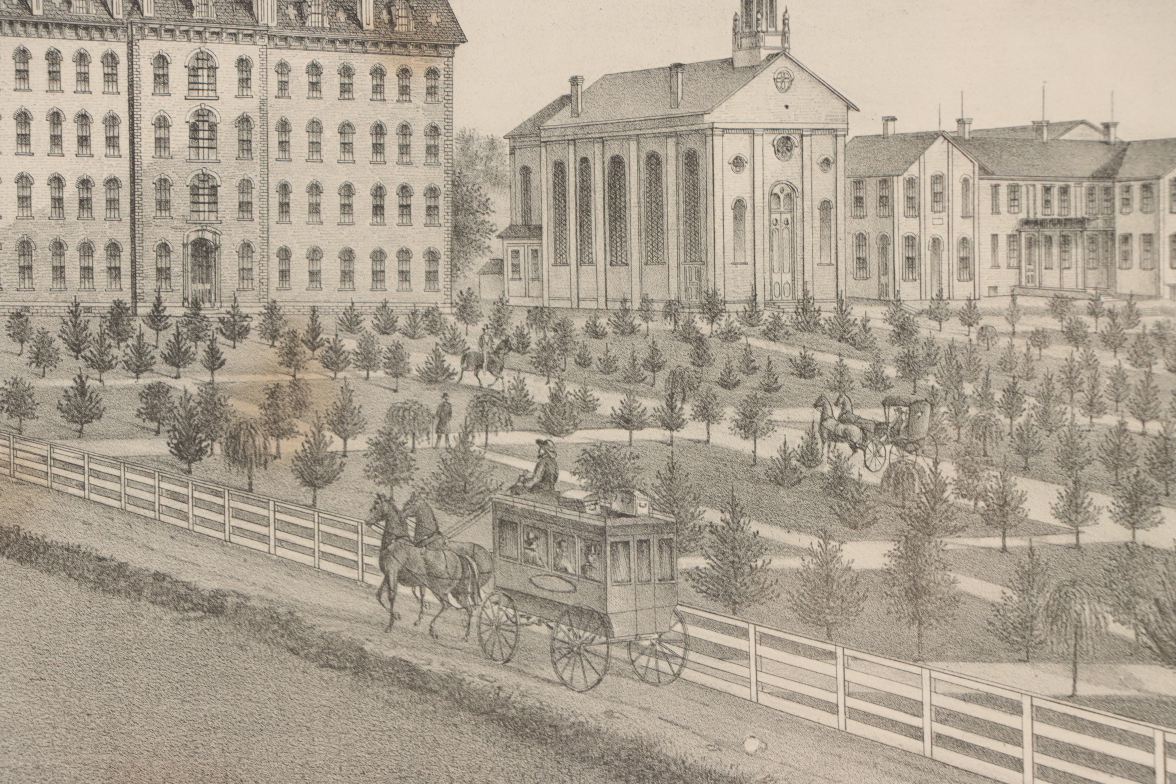 Atlas Lithograph "St. Mary's Institute," 1871