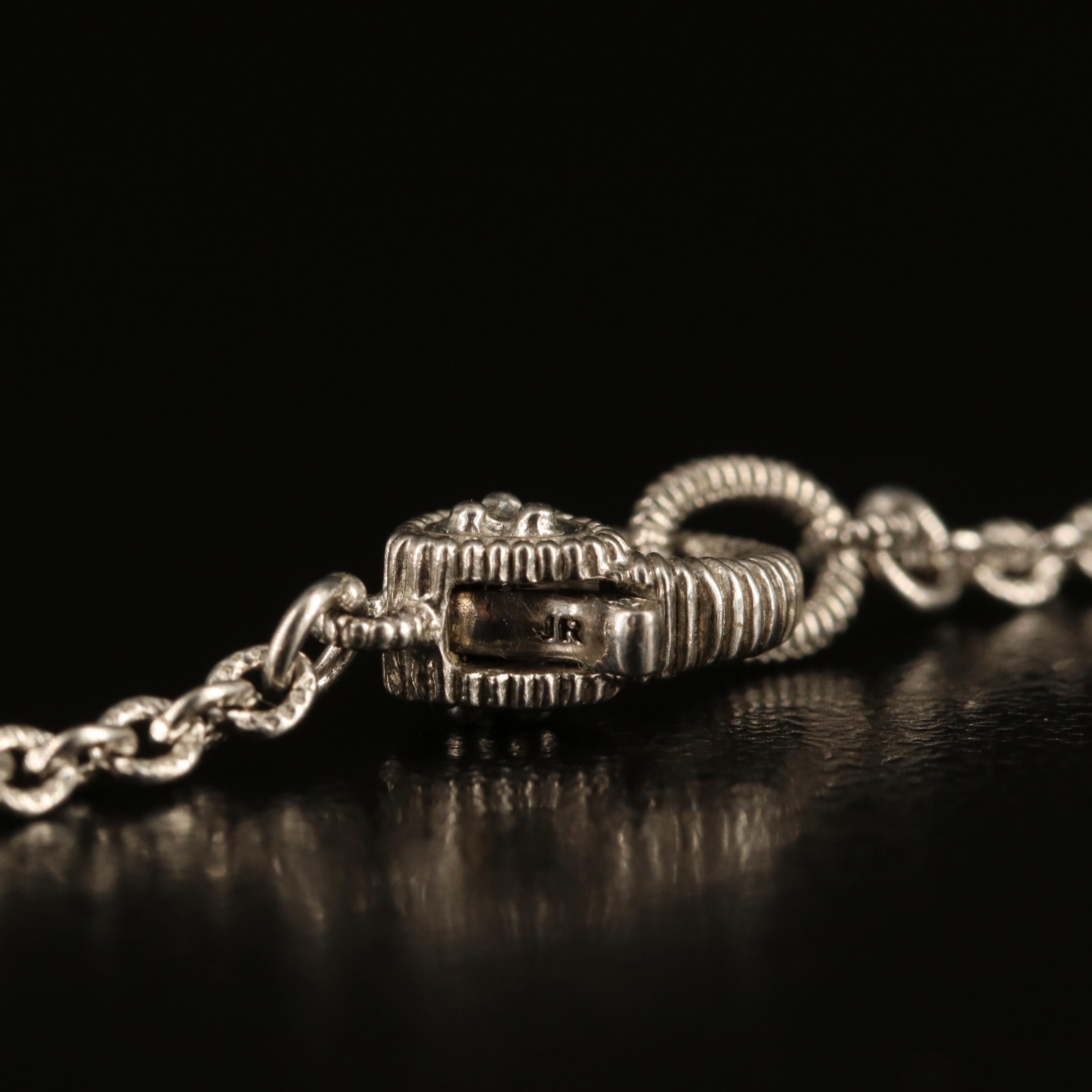 Judith Ripka Sterling Cubic Zirconia Heart Pendant Necklace