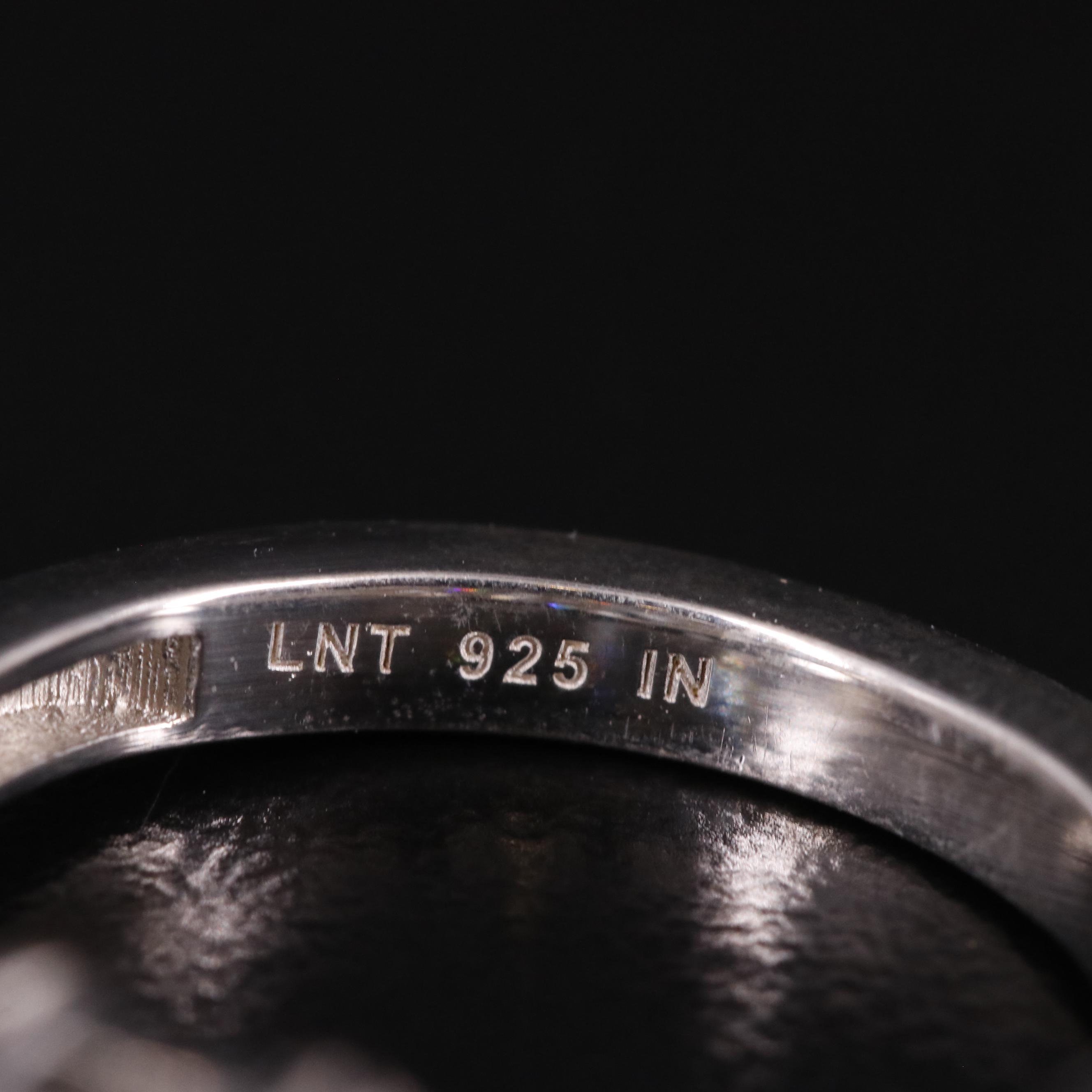 Sterling Blue Topaz and White Topaz Tapered Ring