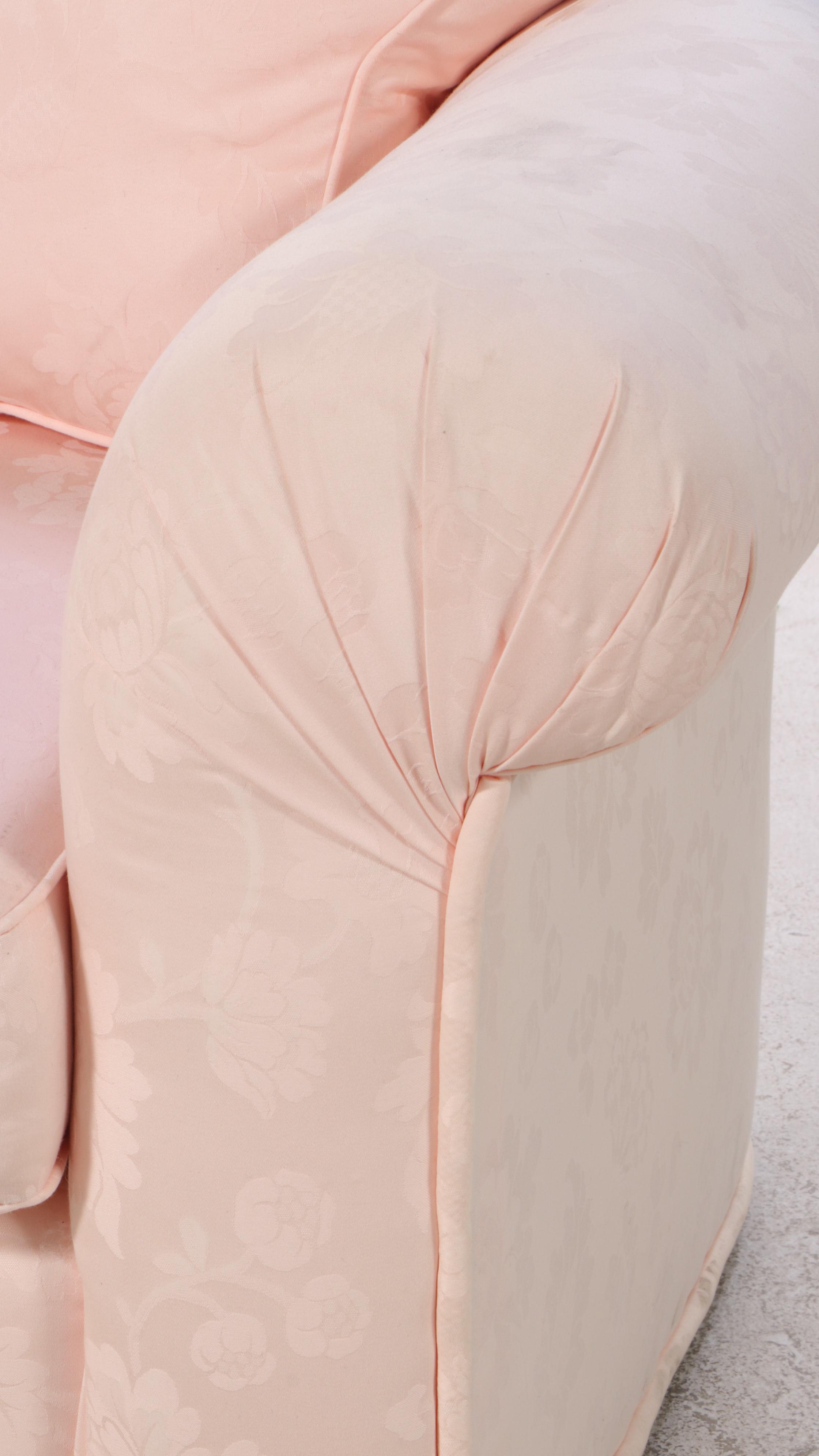 Sherrill Furniture Custom-Upholstered Curved Roll-Arm Sofa