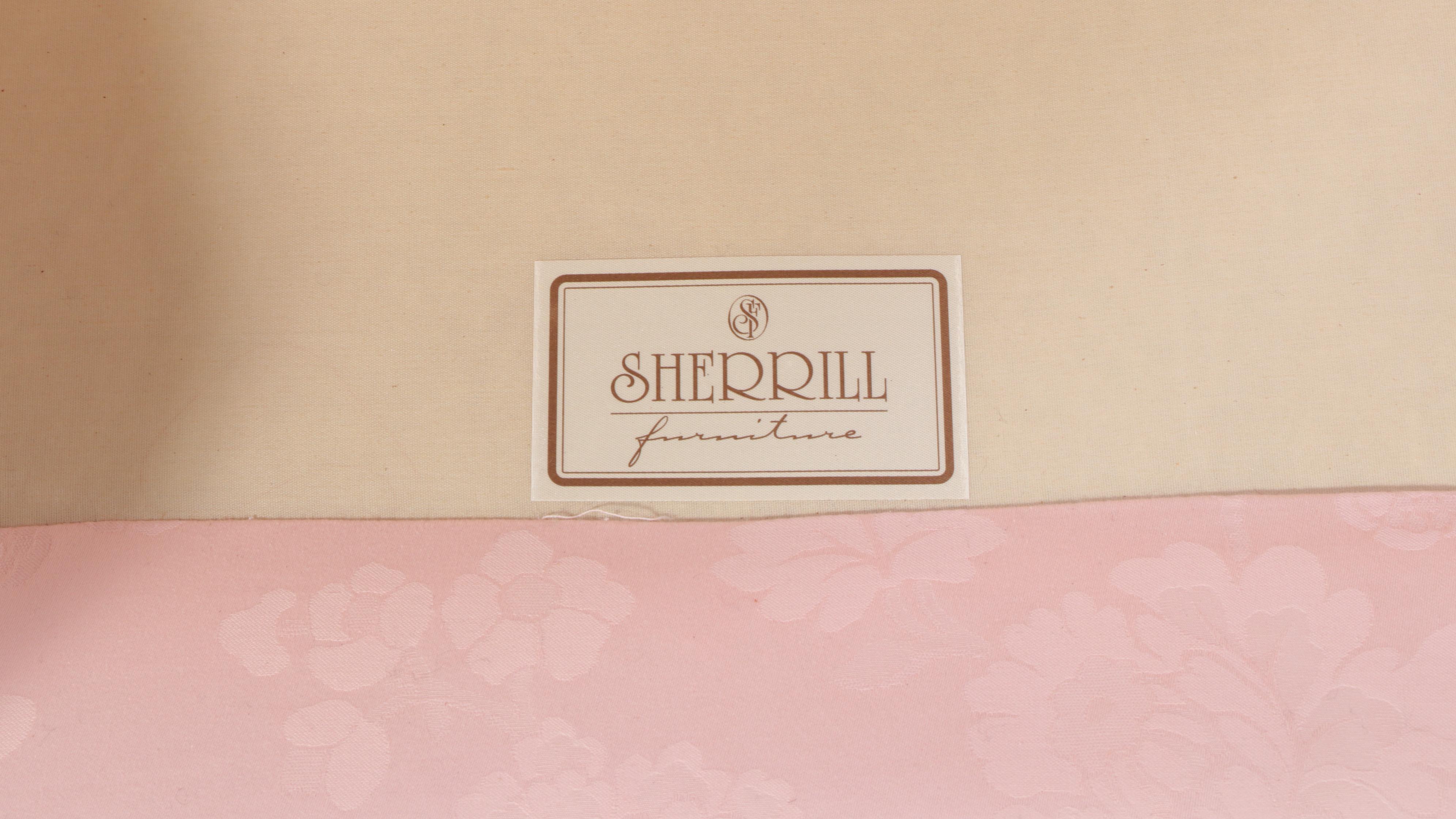 Sherrill Furniture Custom-Upholstered Curved Roll-Arm Sofa