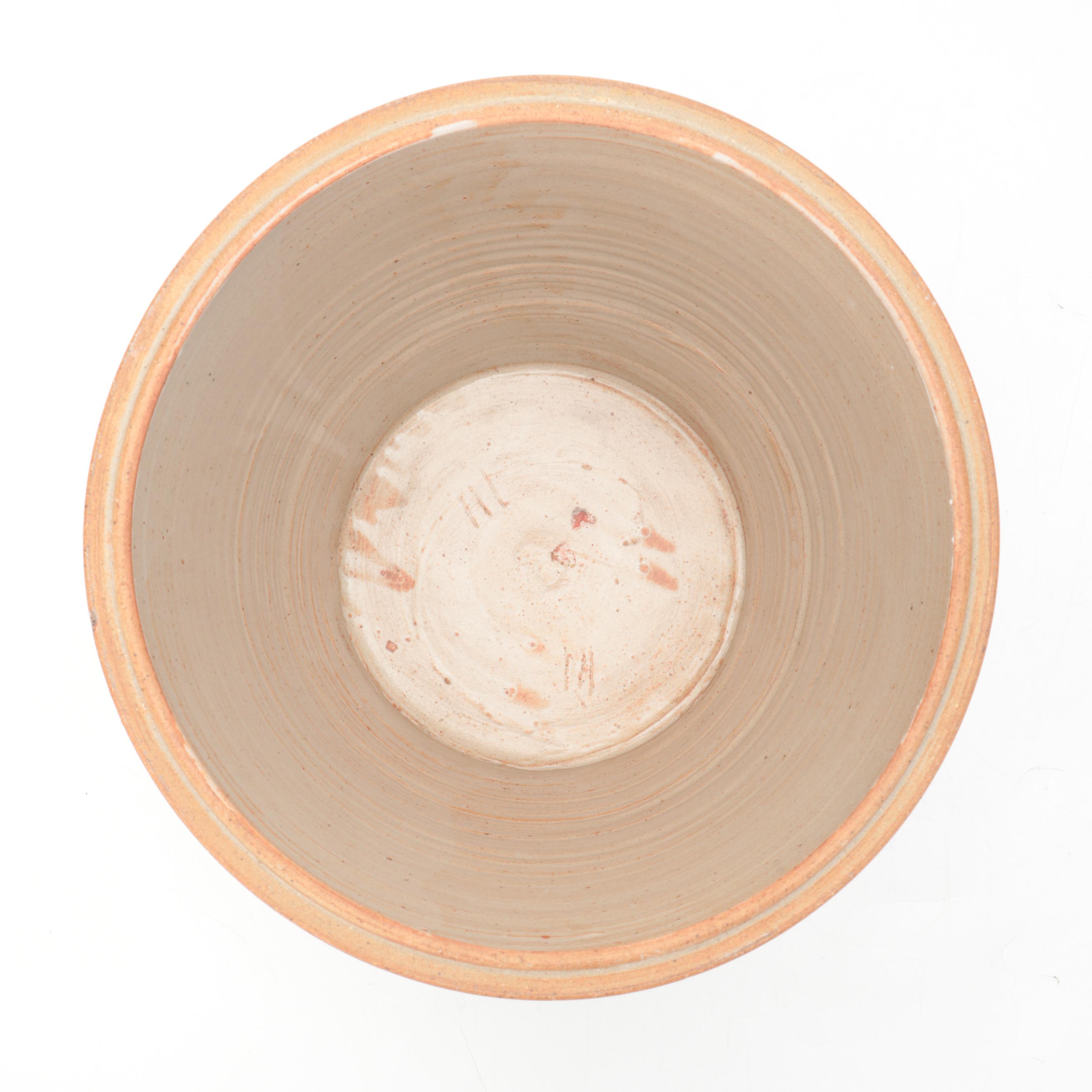 Art Pottery Stoneware Lidded Vessel