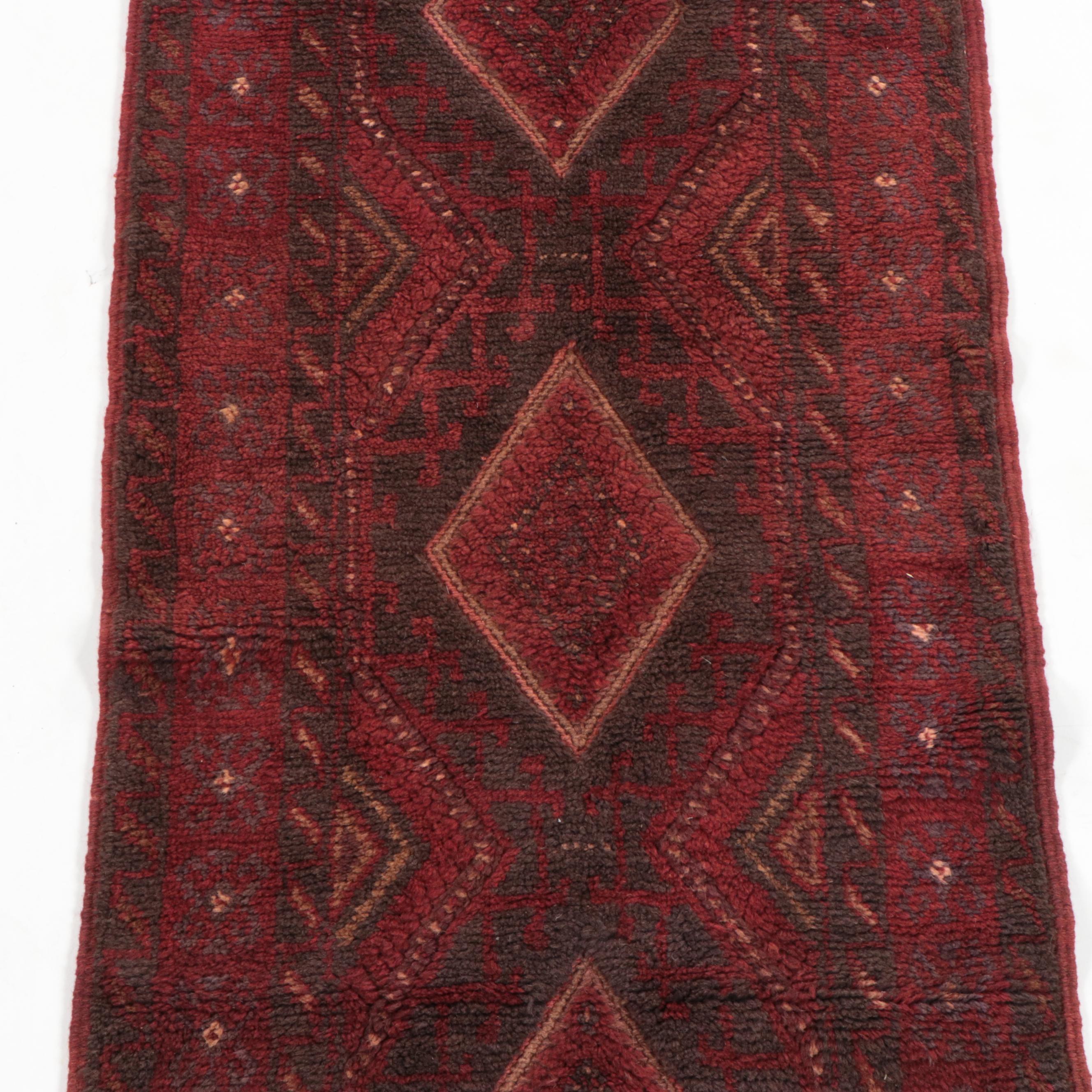 2'1 x 7'11 Hand-Knotted Afghan Mixed Technique Carpet Runner