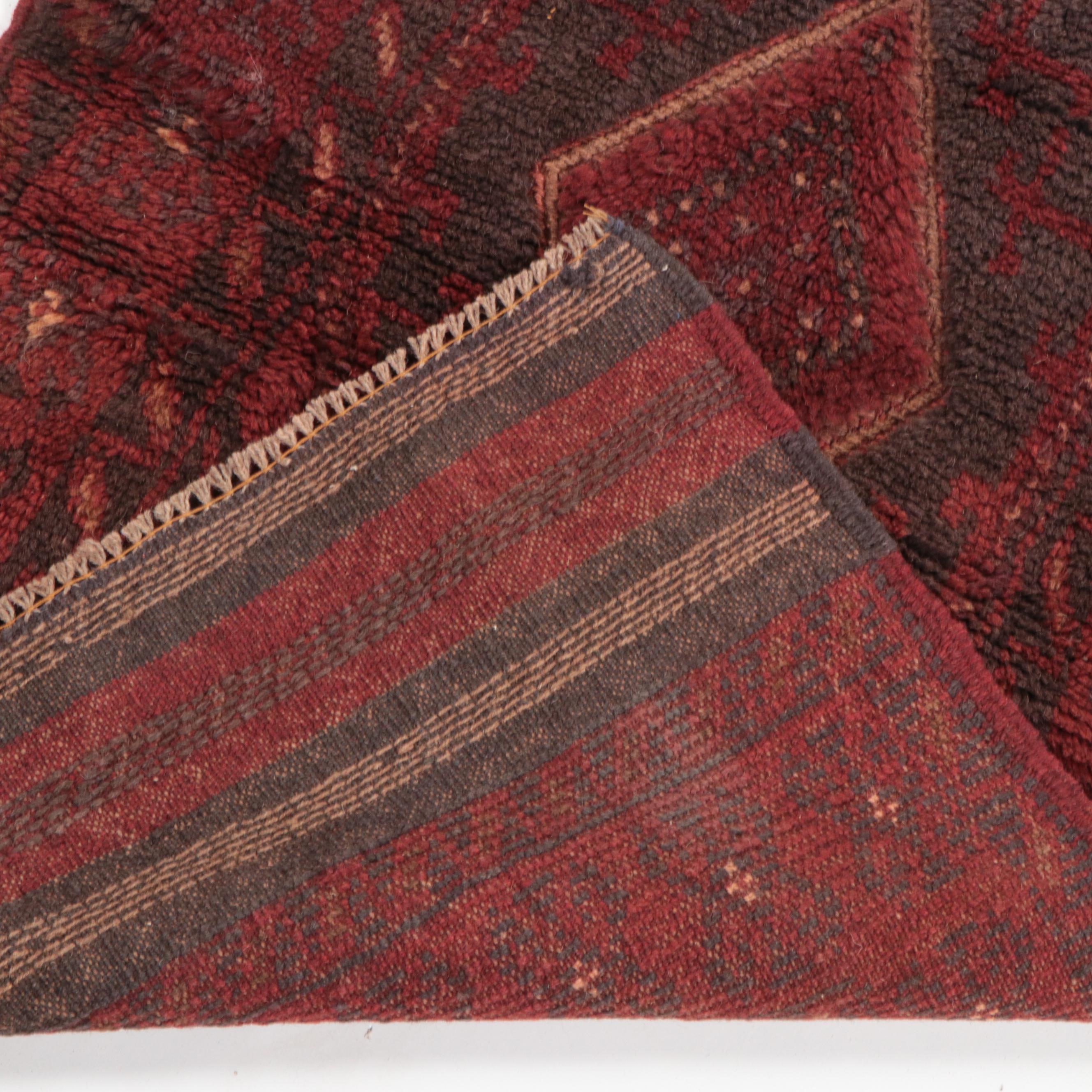 2'1 x 7'11 Hand-Knotted Afghan Mixed Technique Carpet Runner