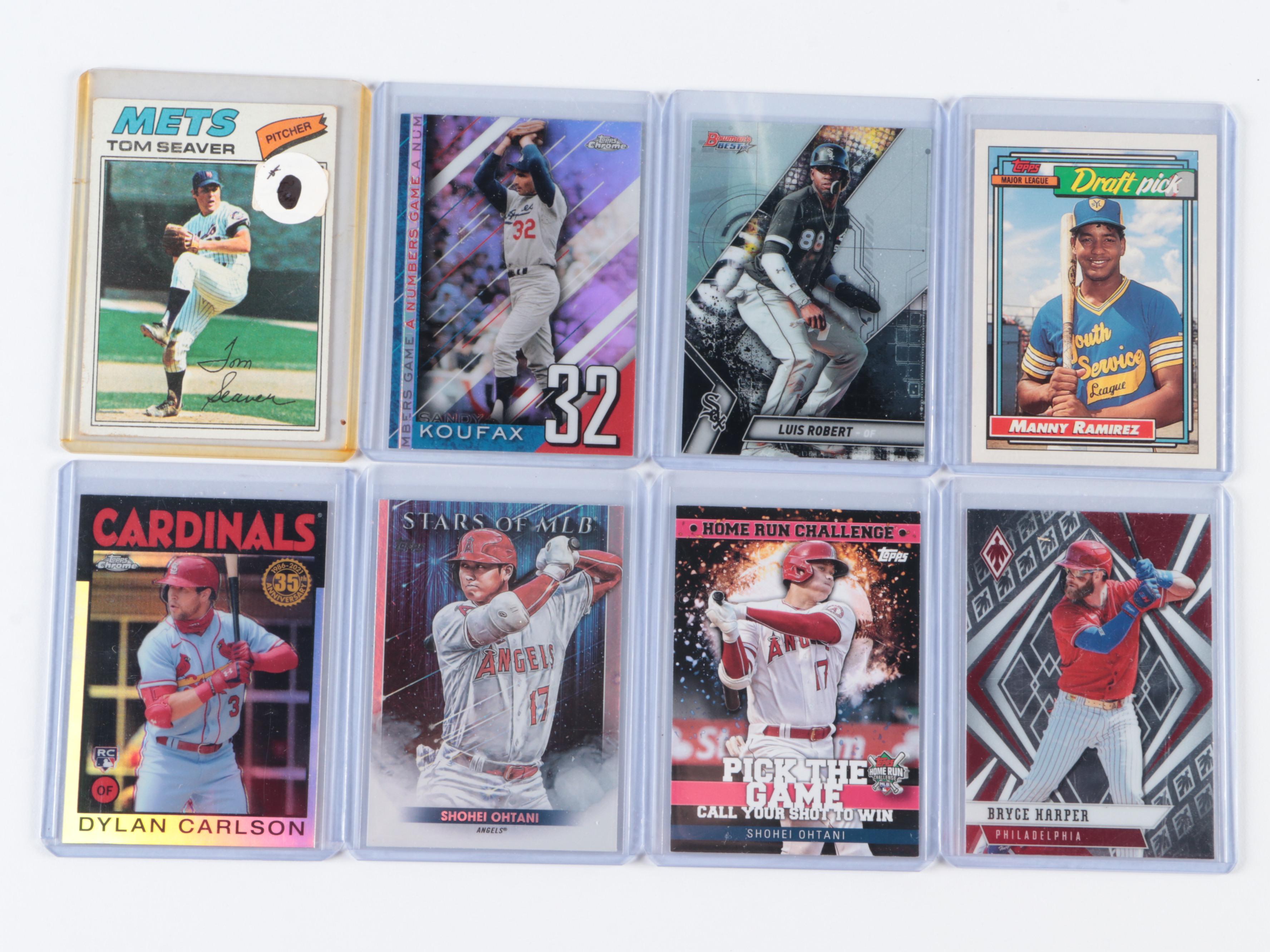 Eric Davis and Andres Galarraga Graded Rookie with Other Baseball Cards