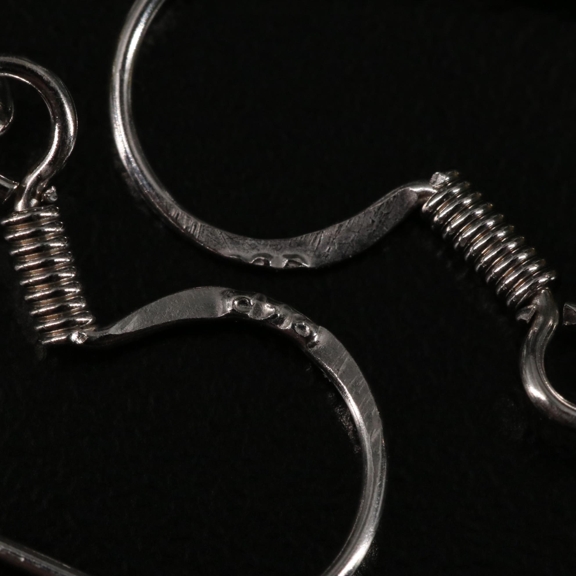 Sterling Oval Citrine Drop Earrings