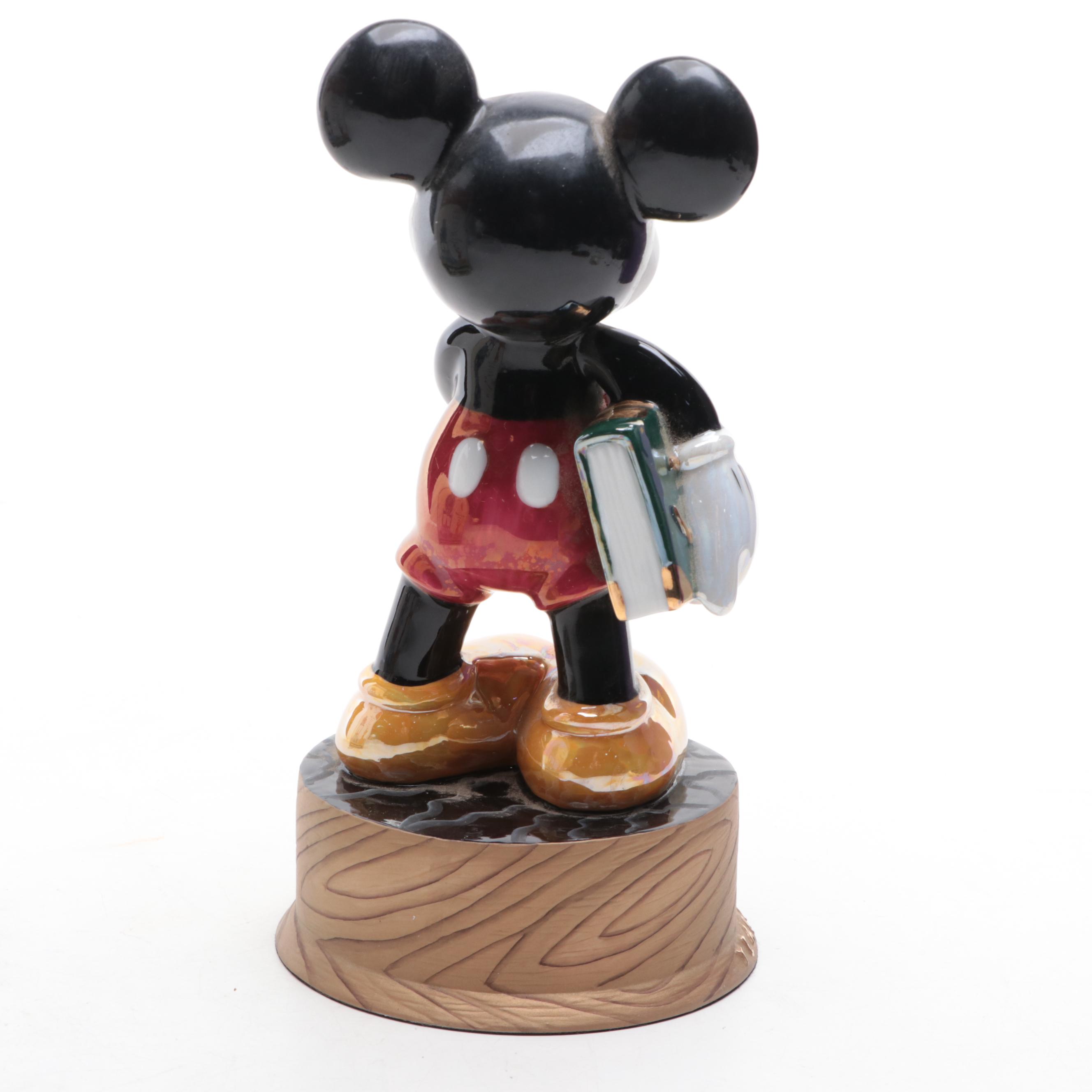 Disney Mickey Mouse Limited Edition 75th Anniversary Figurine with Clock