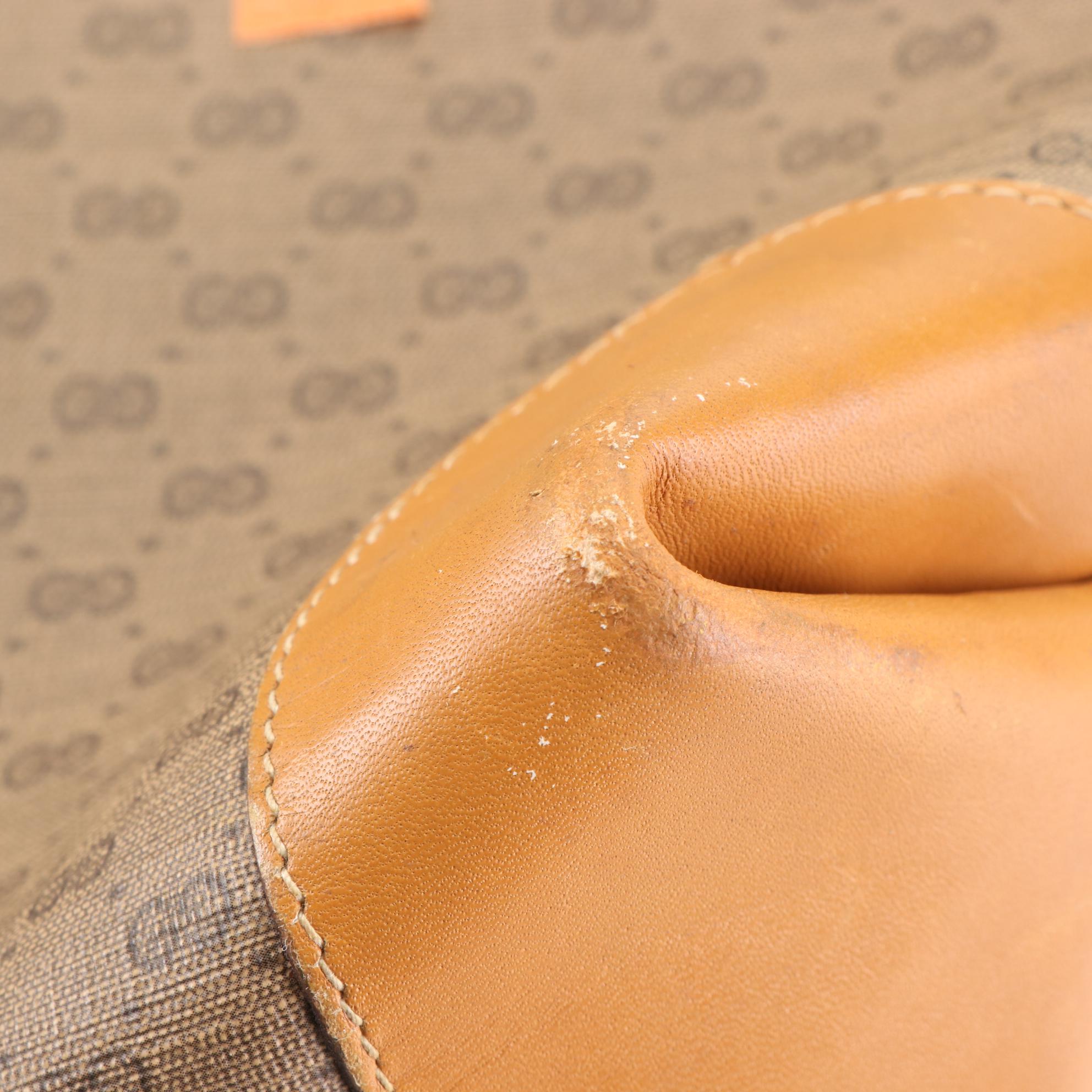 Gucci Tote Bag in Micro GG Coated Canvas and Leather