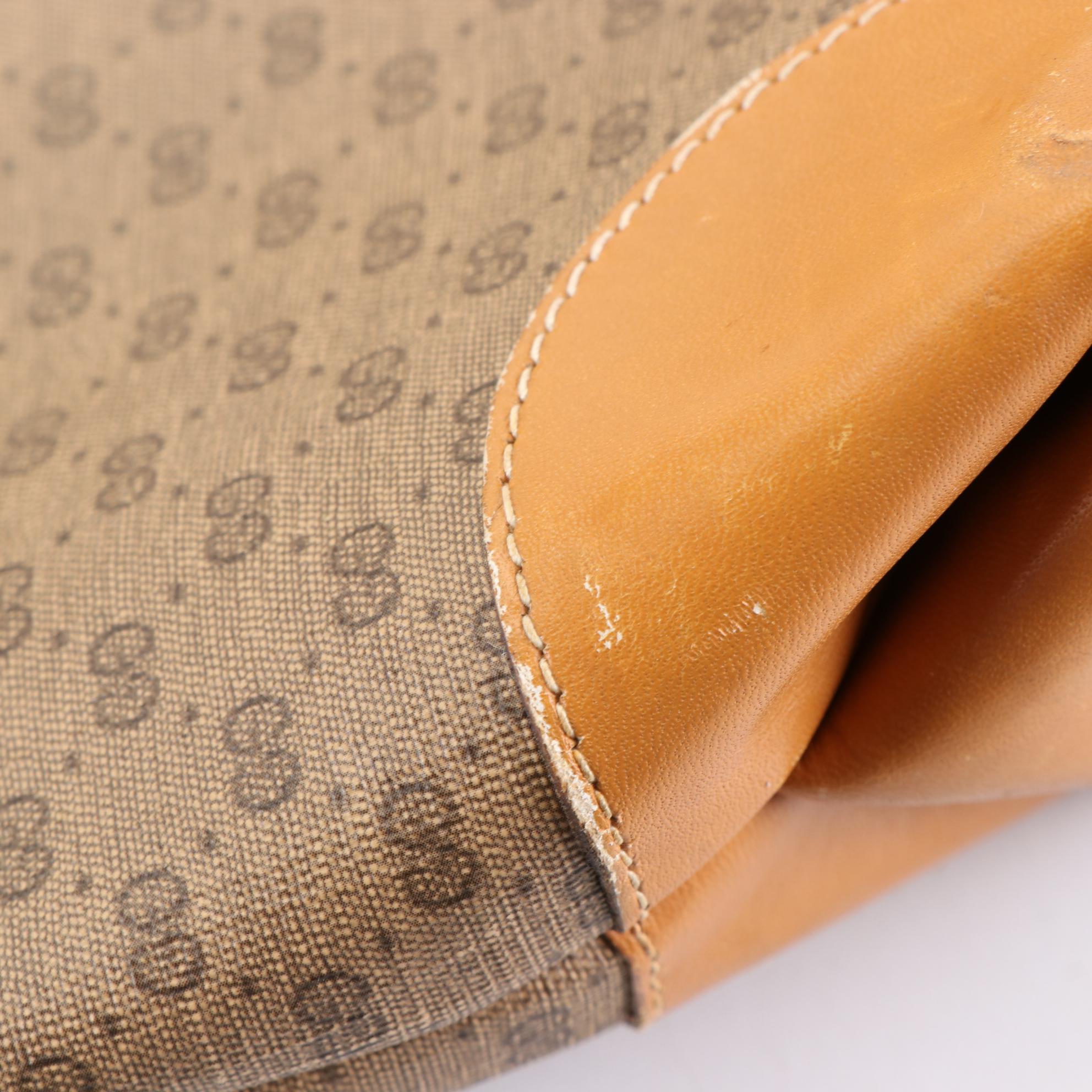 Gucci Tote Bag in Micro GG Coated Canvas and Leather