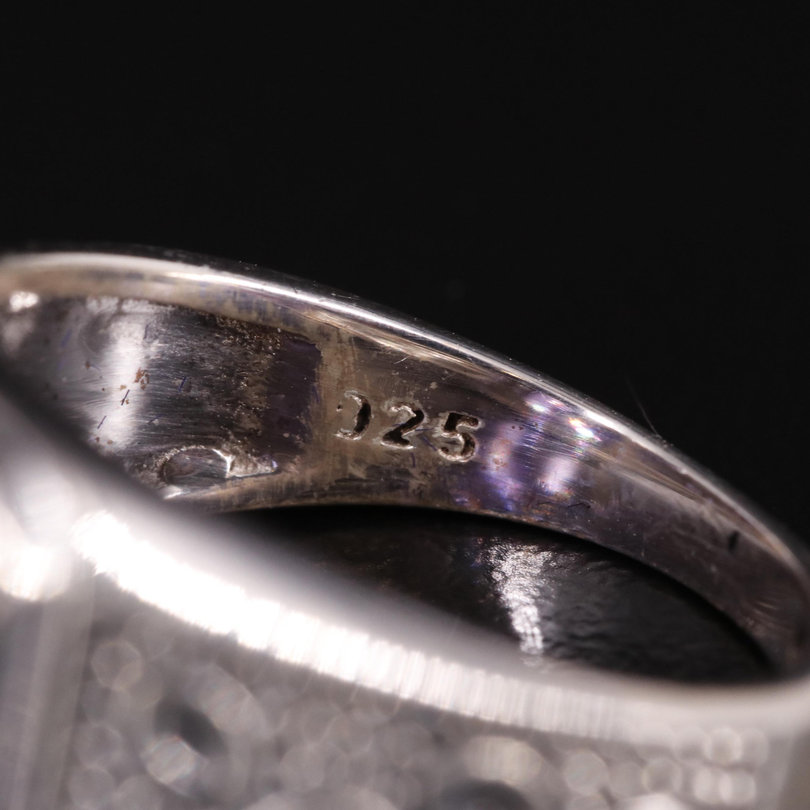 Sterling Amethyst Tapered Ring