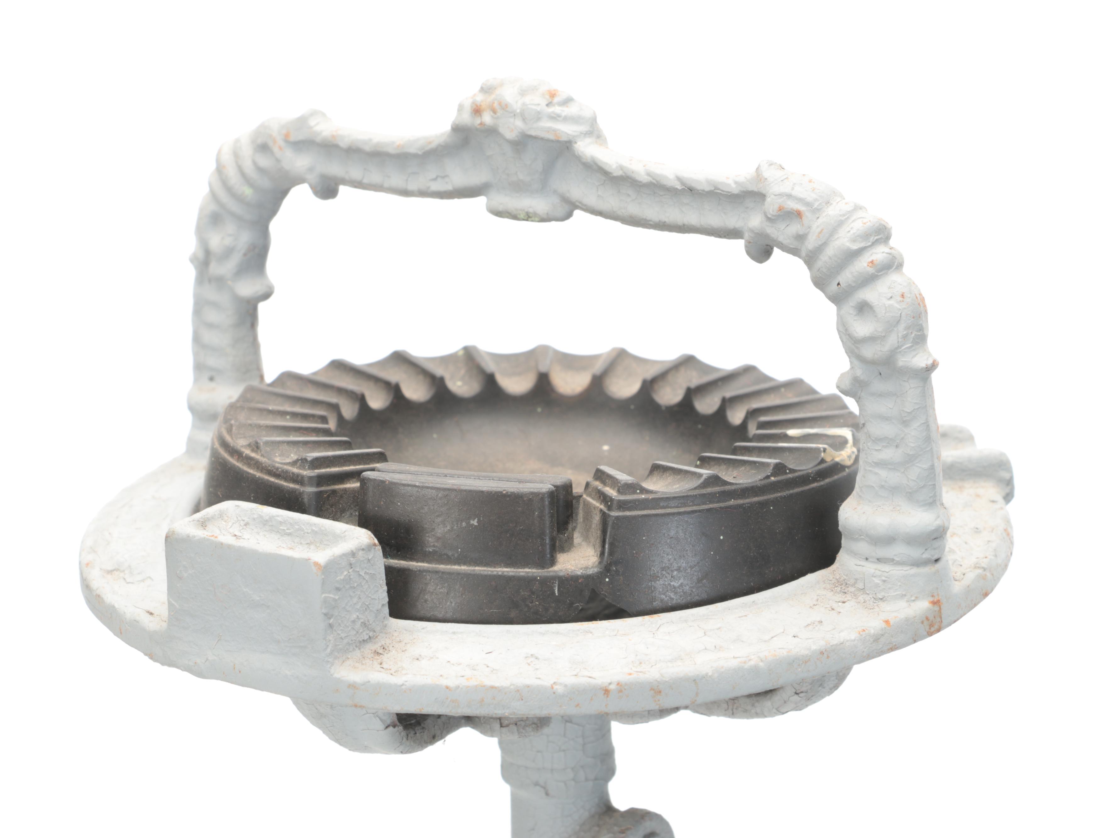 Art Deco Painted Iron Smoking Stand, 1930s