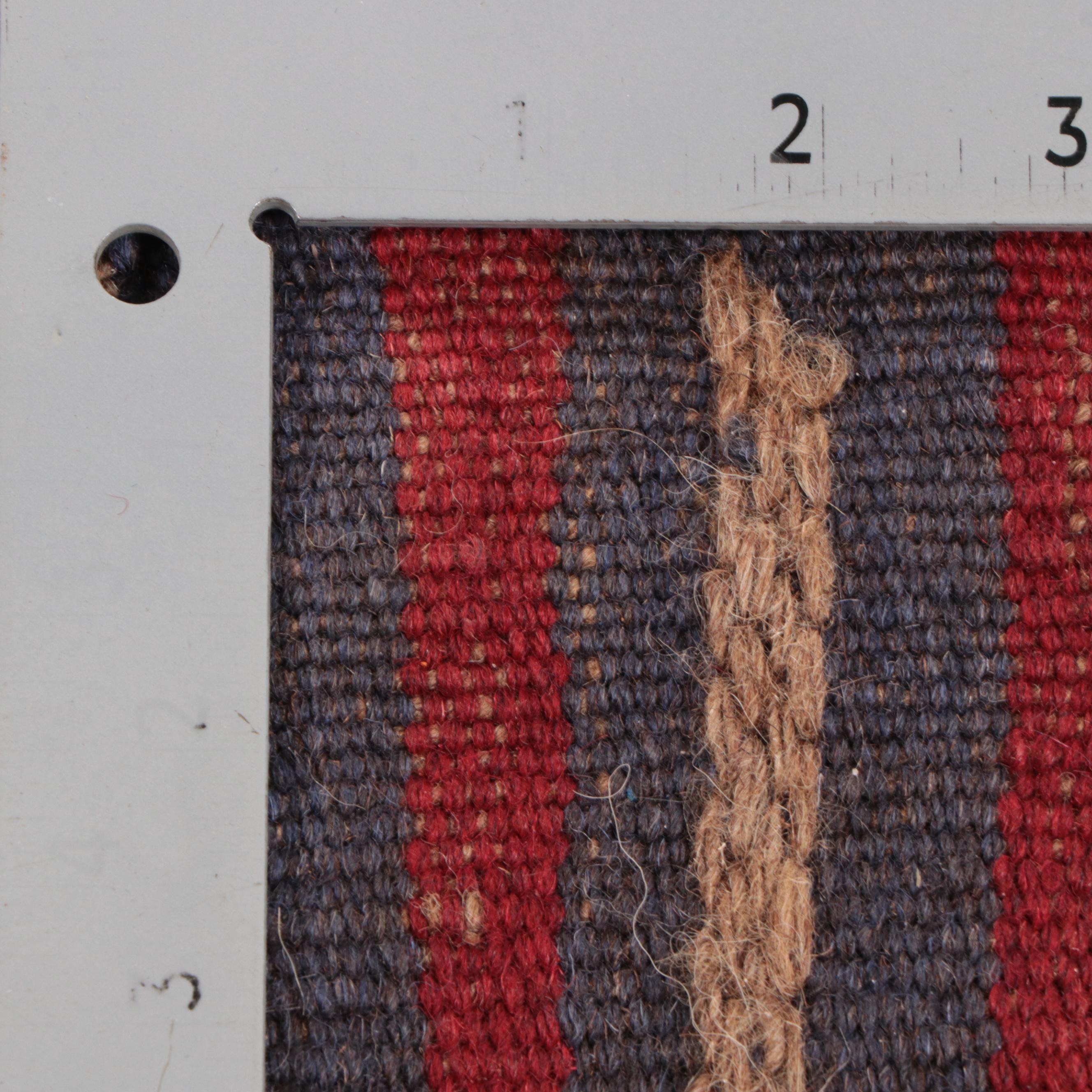 2'6 x 7'11 Hand-Knotted Afghan Mixed Technique Carpet Runner