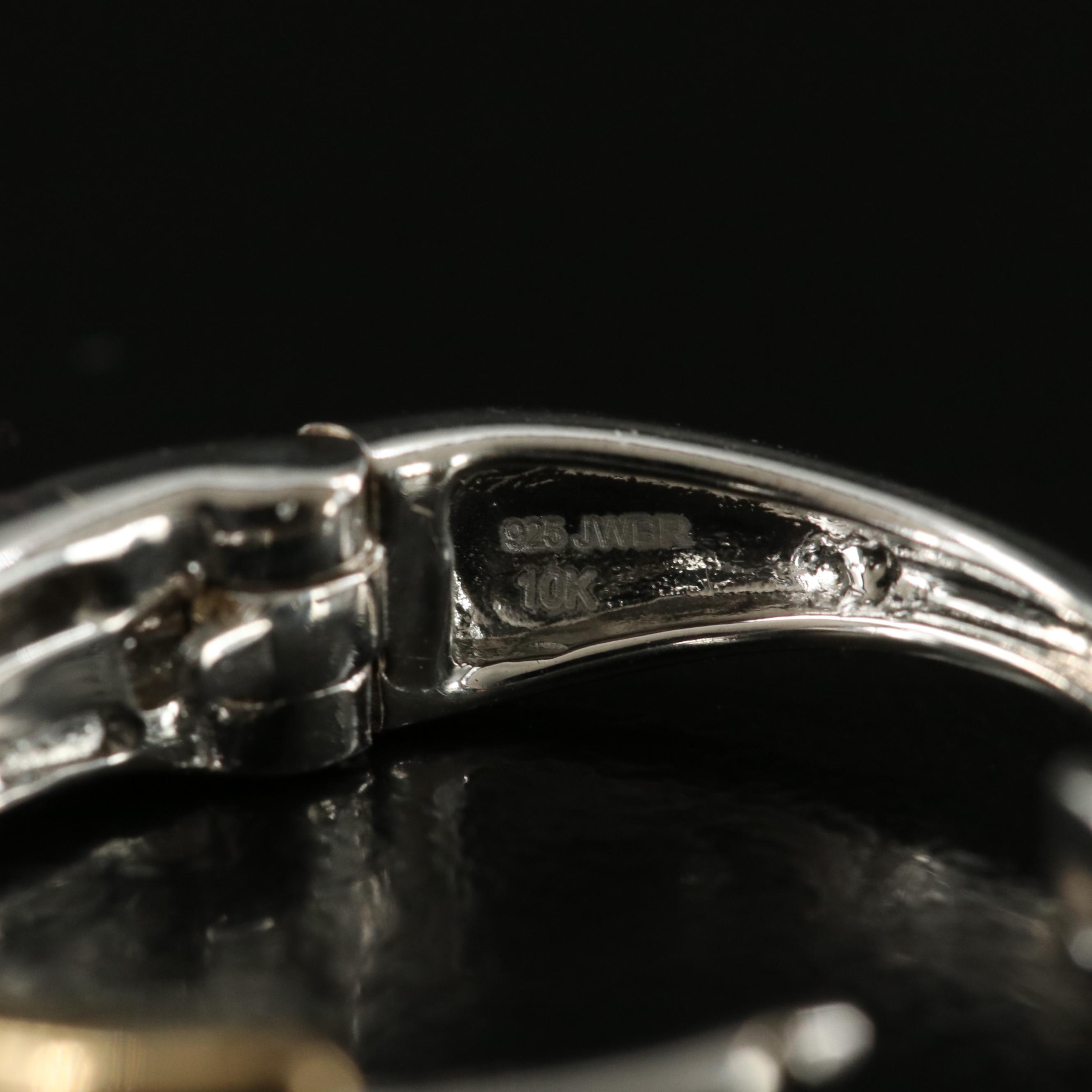 Sterling Sapphire Crossover Hoop Earrings with 10K Accent