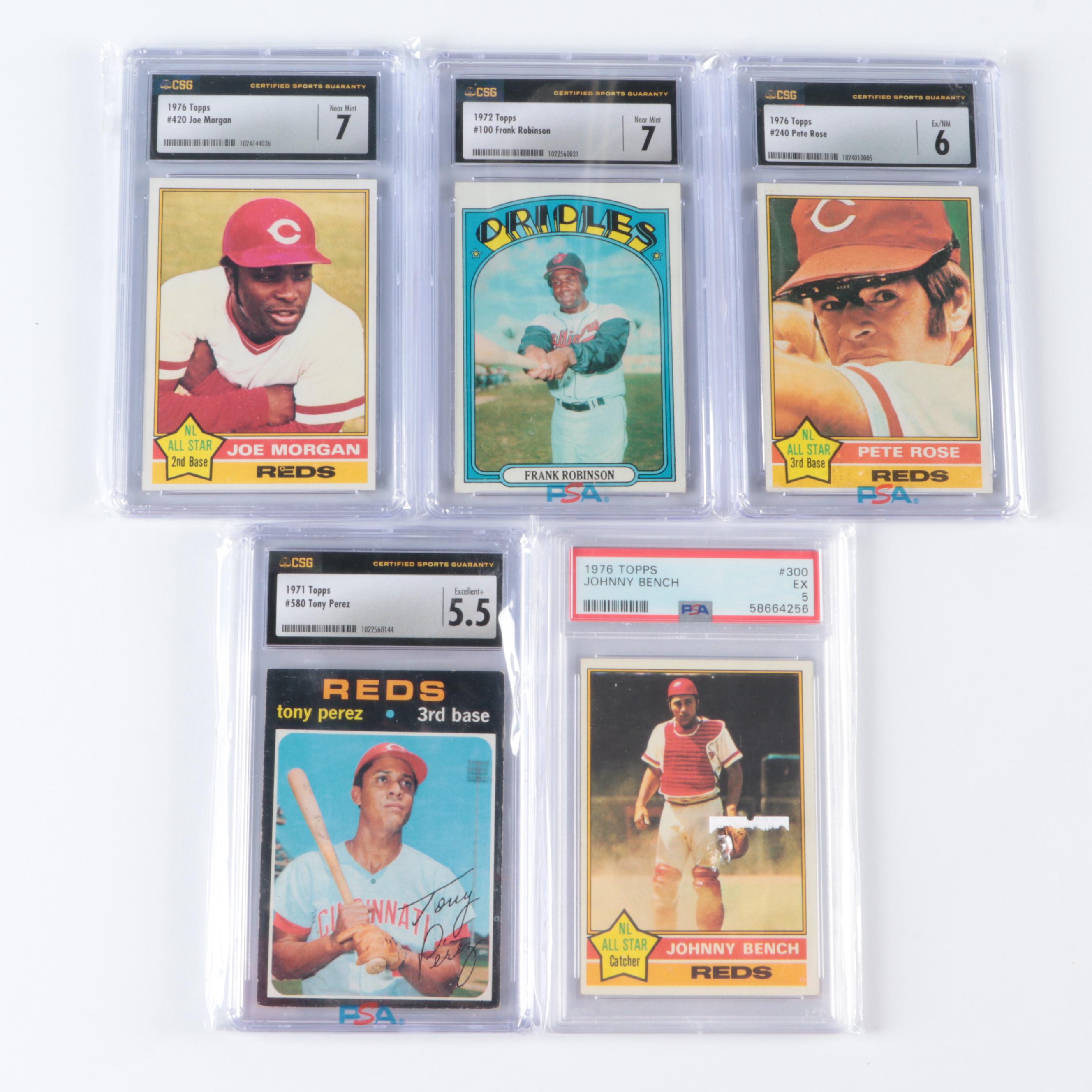 Joe Morgan and Johnny Bench Graded with More Baseball Cards, 1970s–2020s