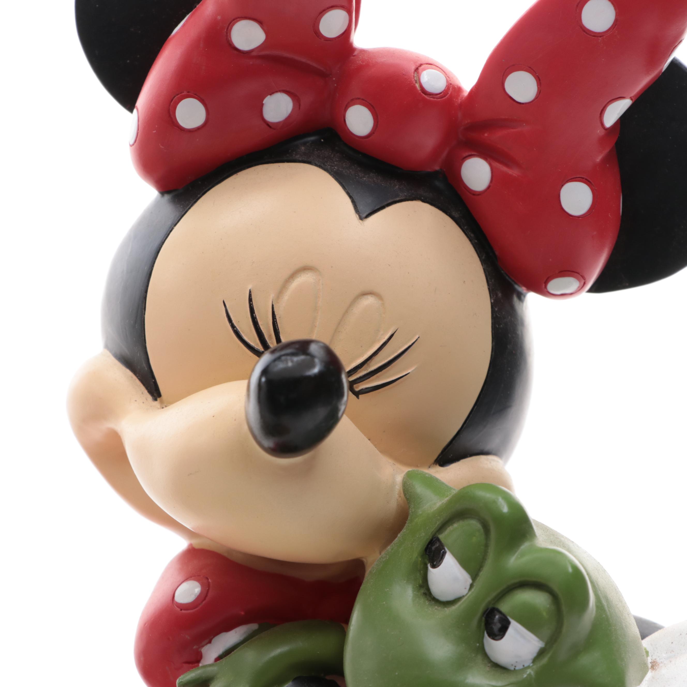 Disney Mickey Mouse and Minnie Mouse Outdoor Resin Statues and Light