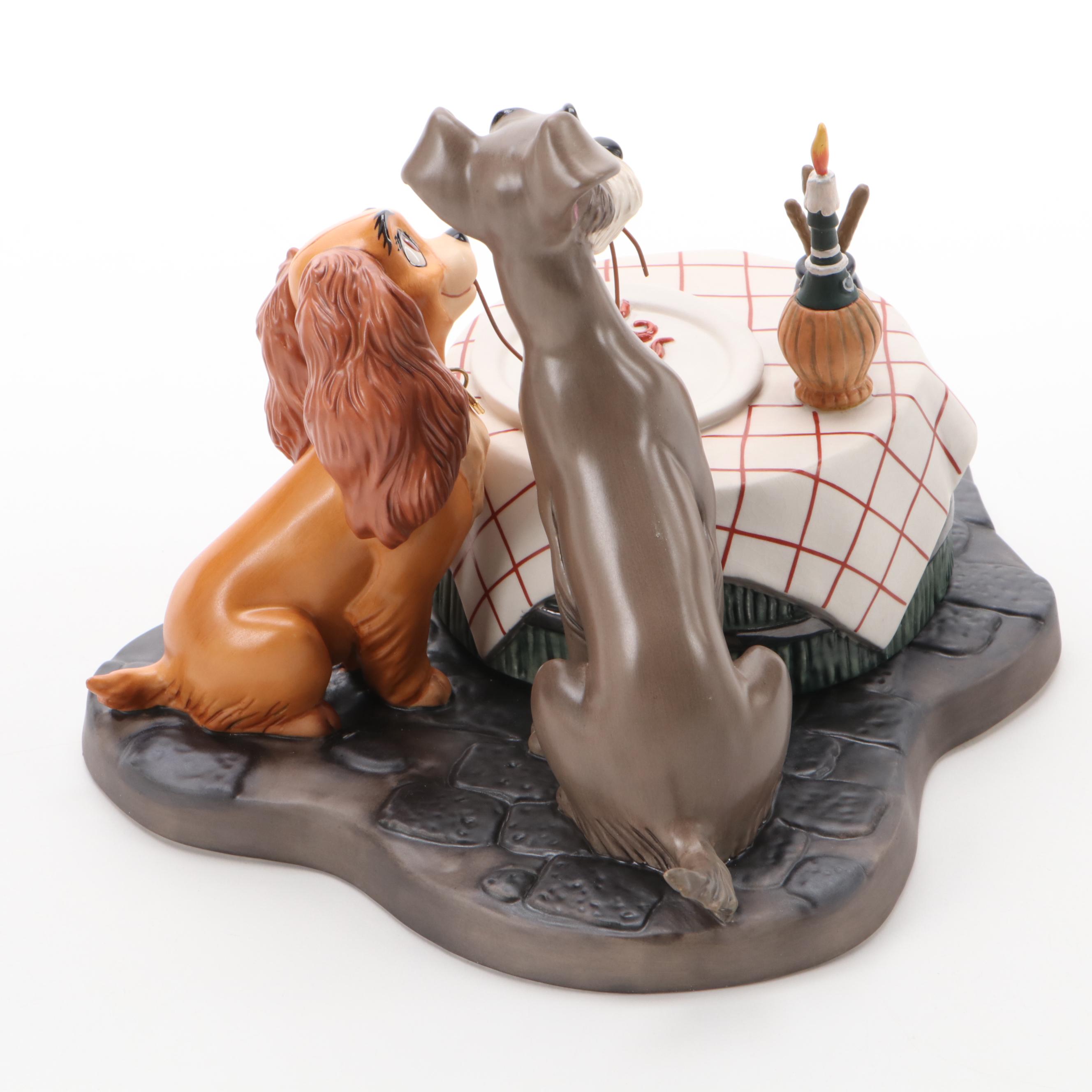 Walt Disney Classics Collection Limited Edition "Bella Notte" Ceramic Figurines
