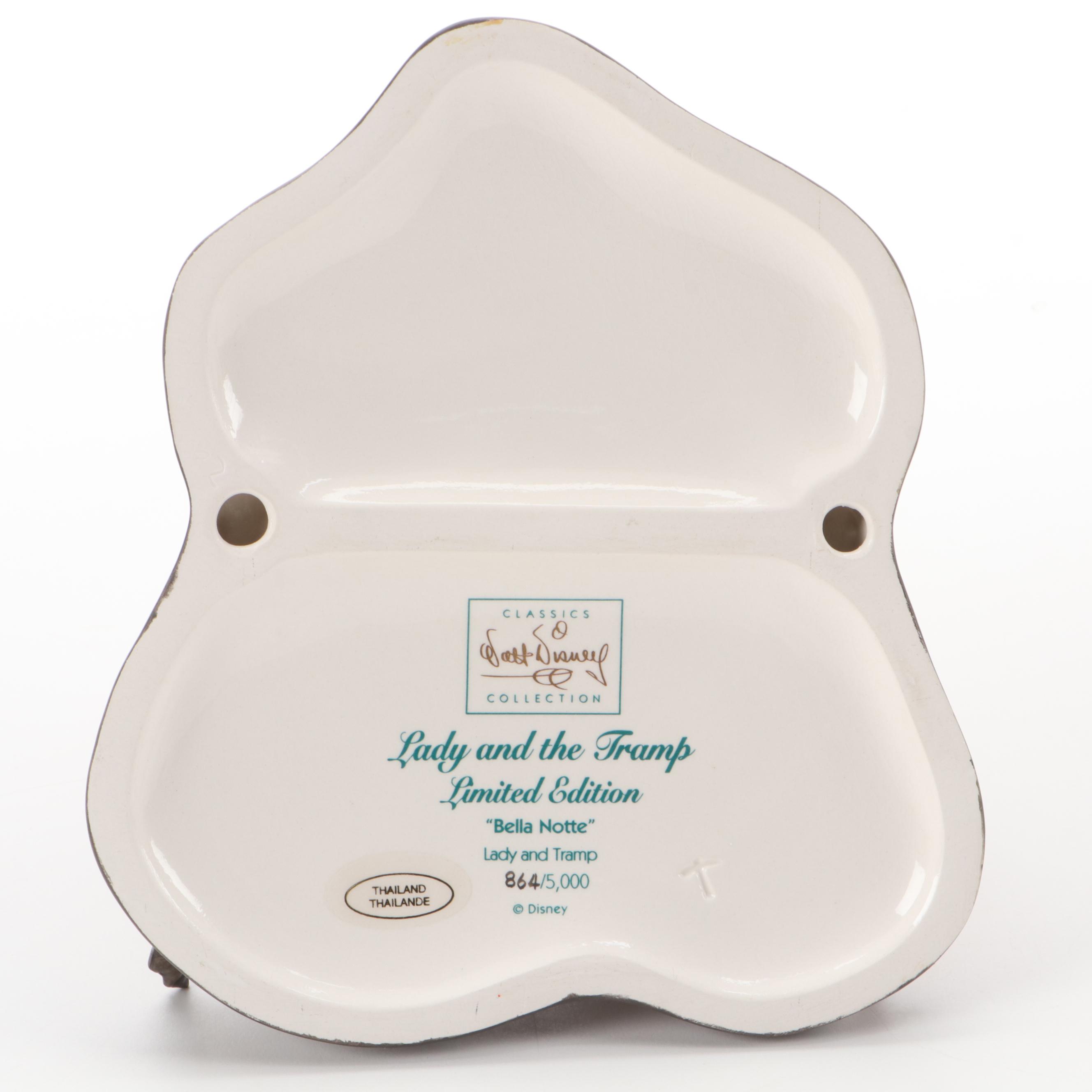 Walt Disney Classics Collection Limited Edition "Bella Notte" Ceramic Figurines