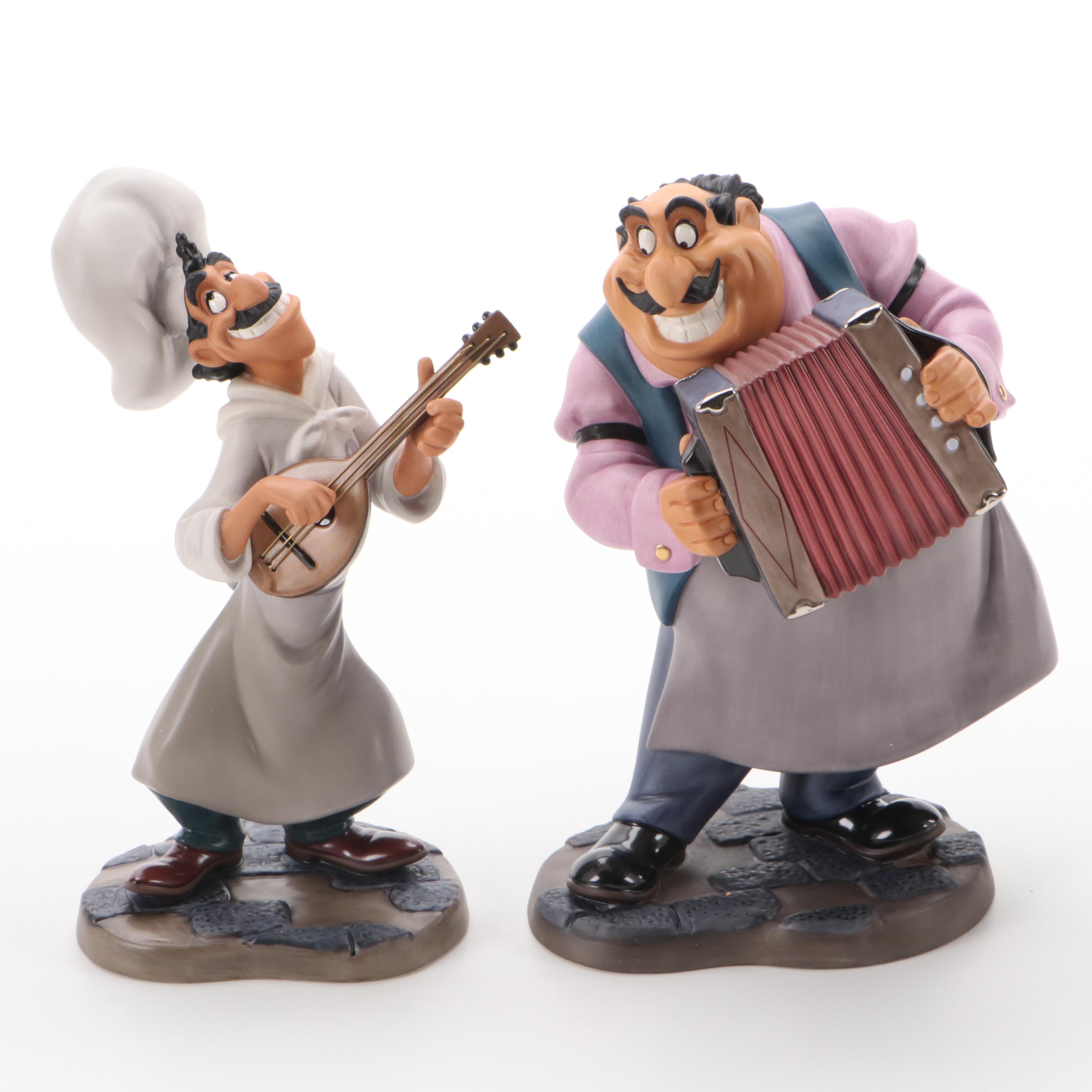 Walt Disney Classics Collection Limited Edition "Bella Notte" Ceramic Figurines