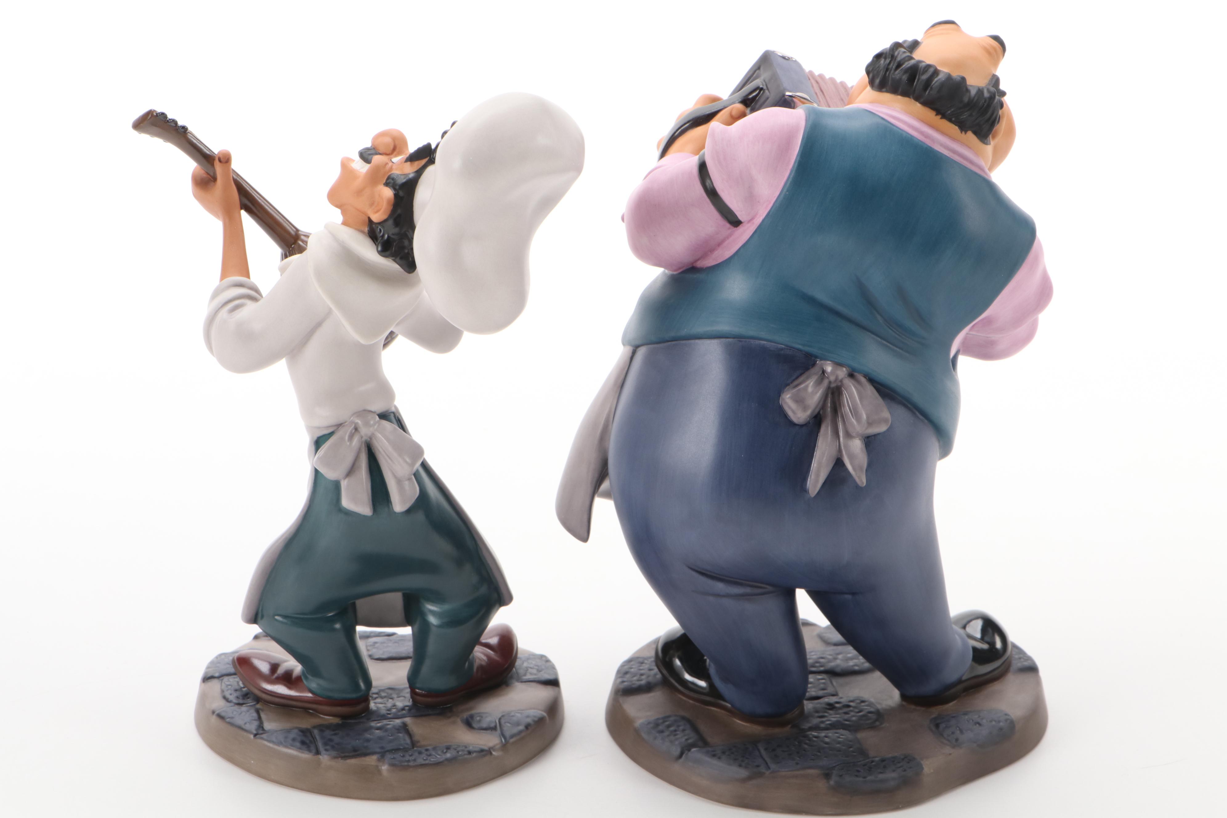 Walt Disney Classics Collection Limited Edition "Bella Notte" Ceramic Figurines