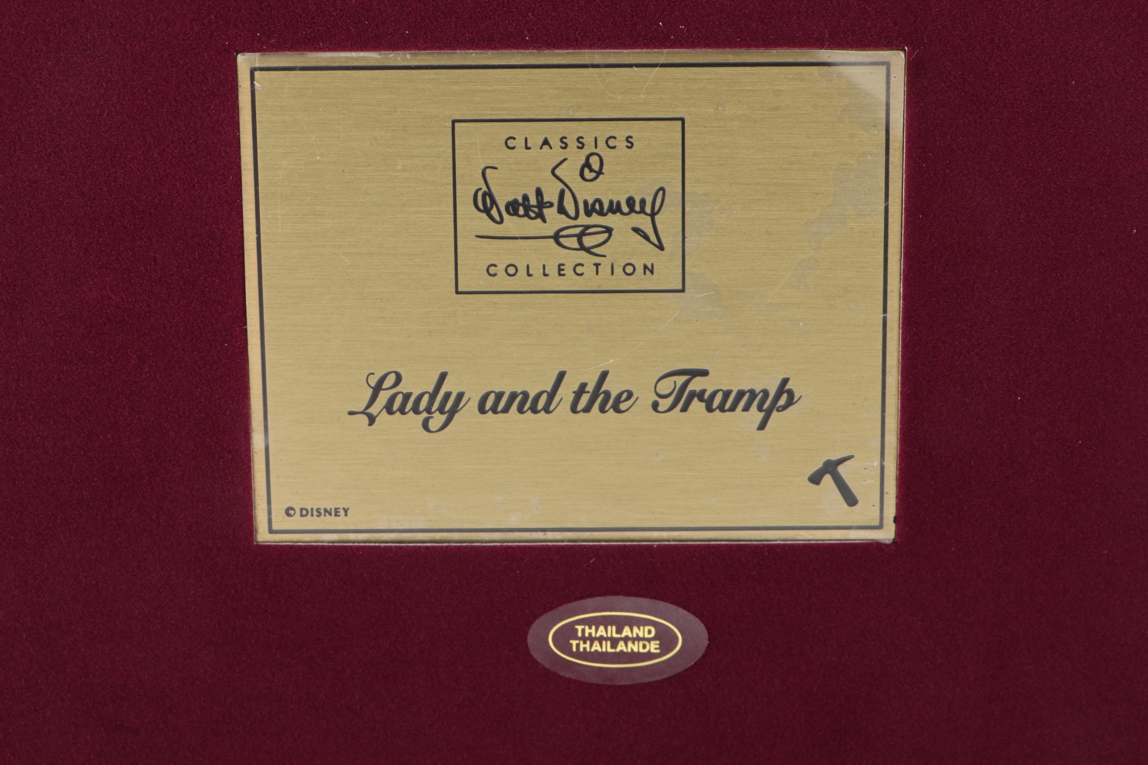 Walt Disney Classics Collection Limited Edition "Bella Notte" Ceramic Figurines