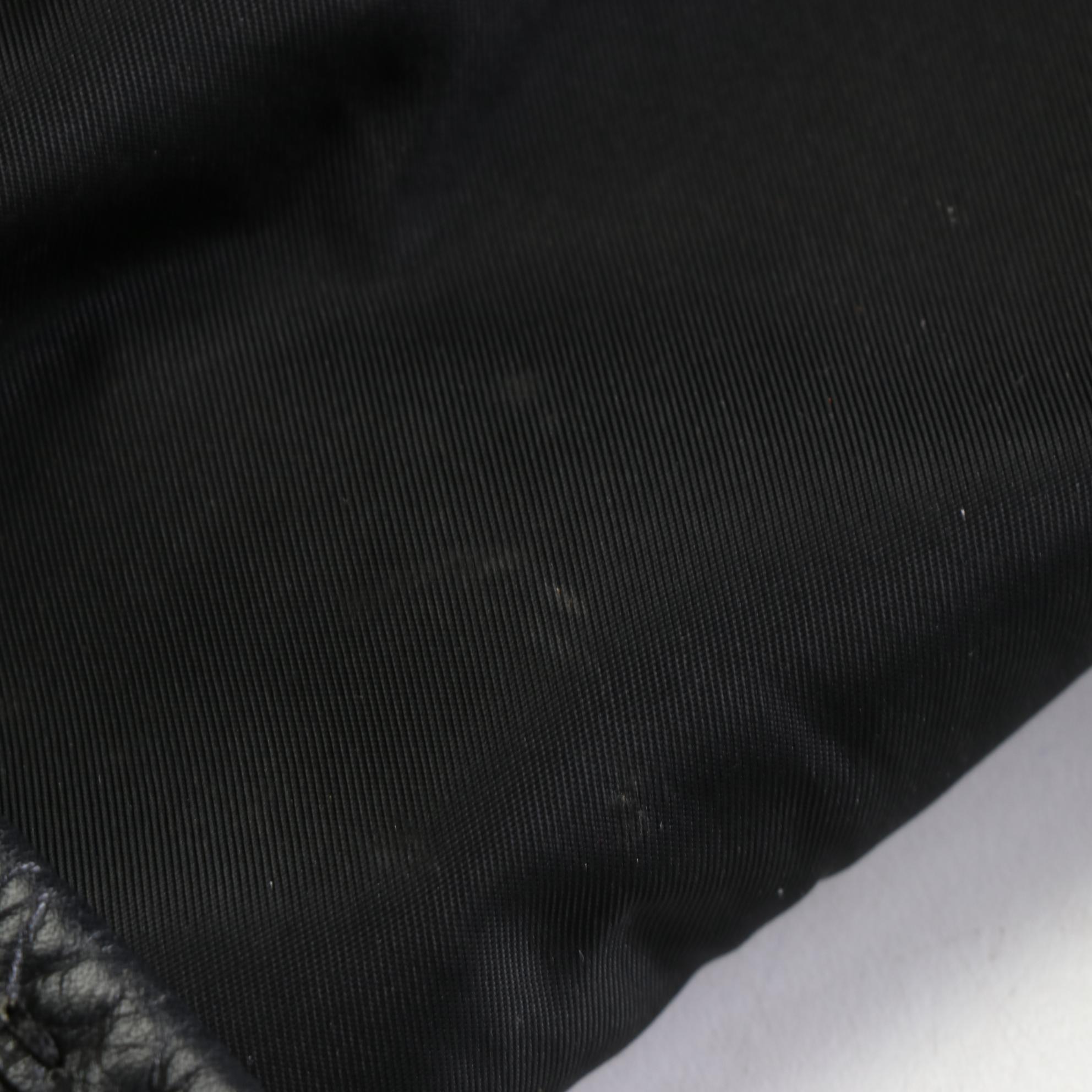 Prada Shoulder Bag in Tessuto Nylon and Black Leather